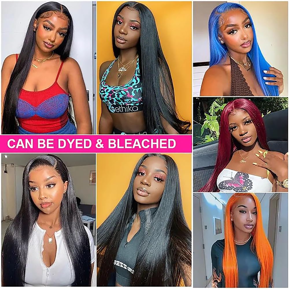 4X4 Straight HD Lace Closure Human Hair Extensions 12A Brazilian Virgin Remy 100% Unprocessed Human Hair Frontal Free Part Closure Only Pre Plucked With Baby Hair Natural Black 18 Inch