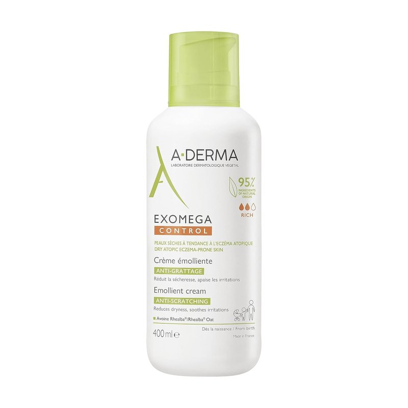 Aderma Exomega Emollient Cream - Hydrating Skin Relief for Dry Skin | 400ml