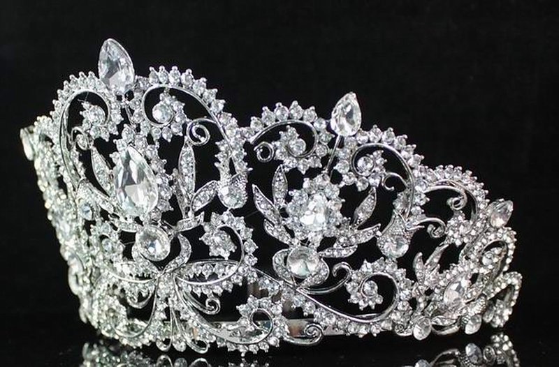 Victorian Clear White Austrian Rhinestone Crystal Tiara Crown With Hair Combs Princess Queen Headband Headpiece Jewelry Beauty Contest Birthday Bridal Prom Pageant T1505 (Clear)