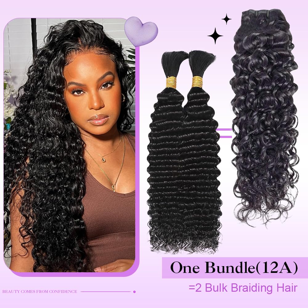 Water Wave Human Hair Bundles 18 Inch 12A Double Weft Wet and Wavy Bundles Human Hair wavy Bundles Human Hair Quick Weave Hair Bundles Natural Black