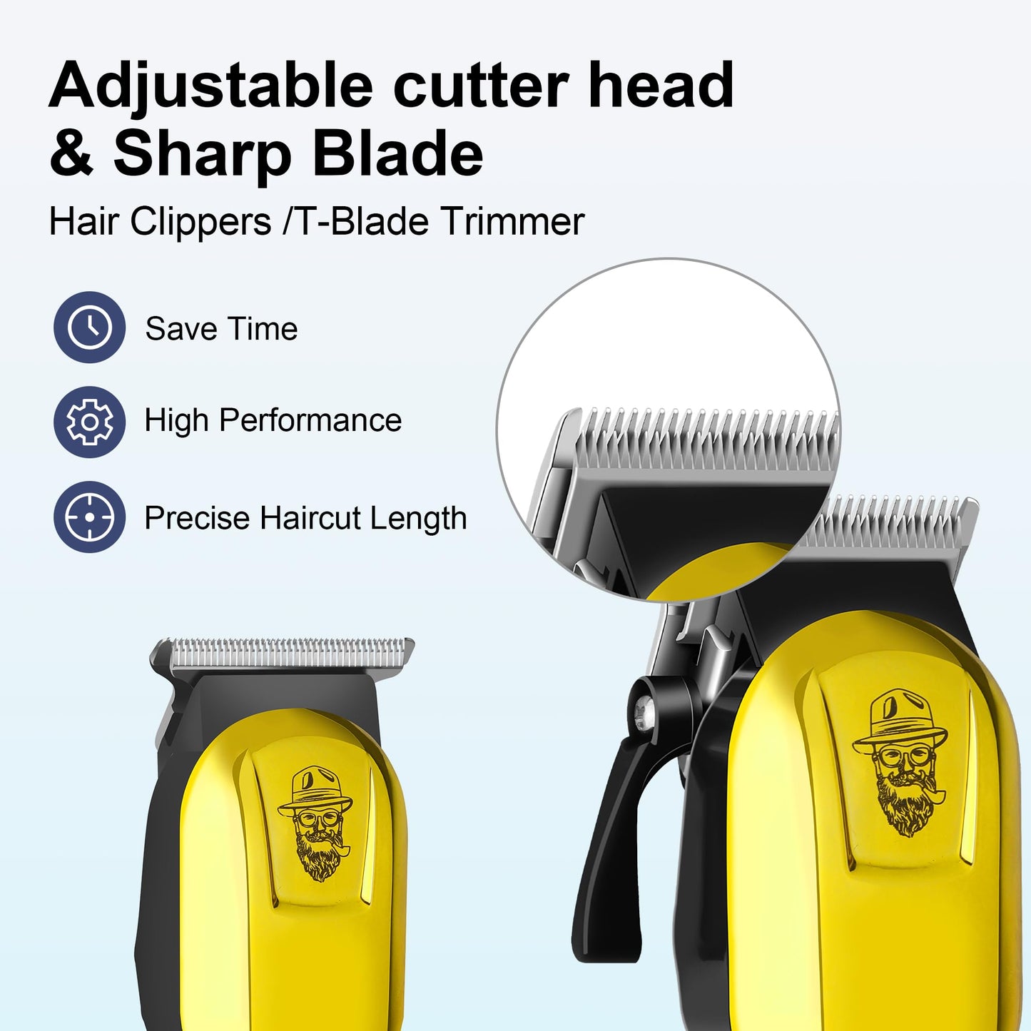 LQT Hair Clippers for Men Professional, Beard Trimmer Kits & Sets, Cordless Mens Hair Trimmer, Electric Shavers, Haircutting Machine with LED Display, Barber Clippers Kit for Men Grooming Gifts