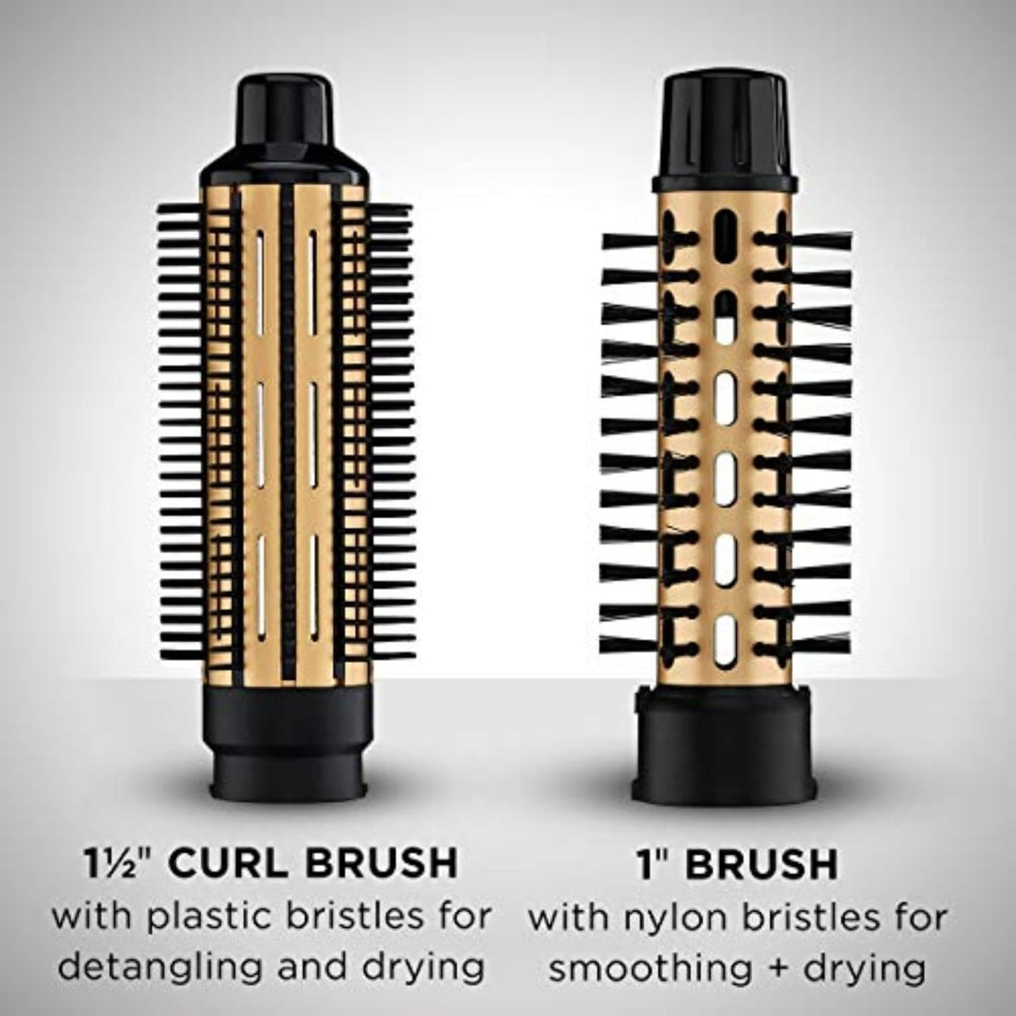 Conair 2-in-1 Hot Air Curling Combo - 1.5-Inch Curl Brush & 1-Inch Aluminum Bristle Brush