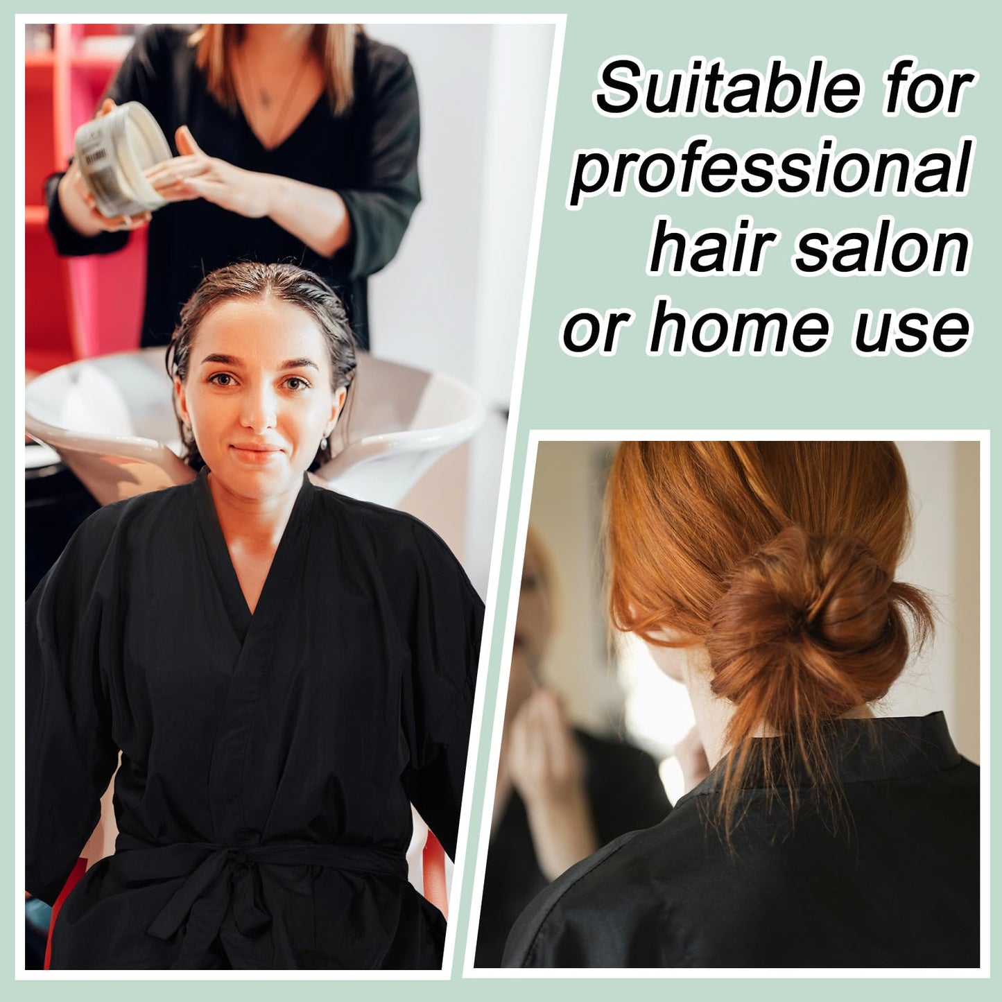 Toulite 6 Pieces Salon Robes Smock for Clients Haircut Cape Hair Salon Client Gown Cape for Women,40 Inches Long (No Pocket)