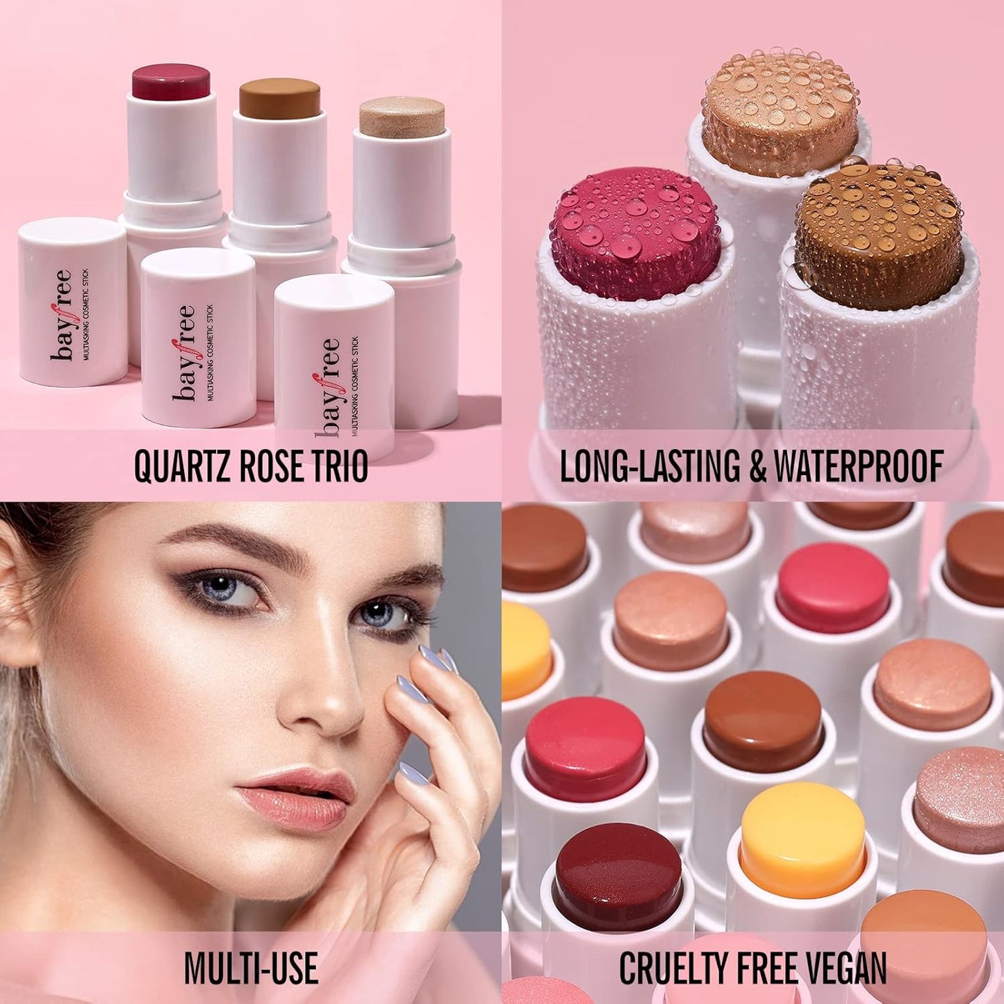 KIMUSE Multi Stick Trio | Hydrating Face Makeup Set for All Skin Types