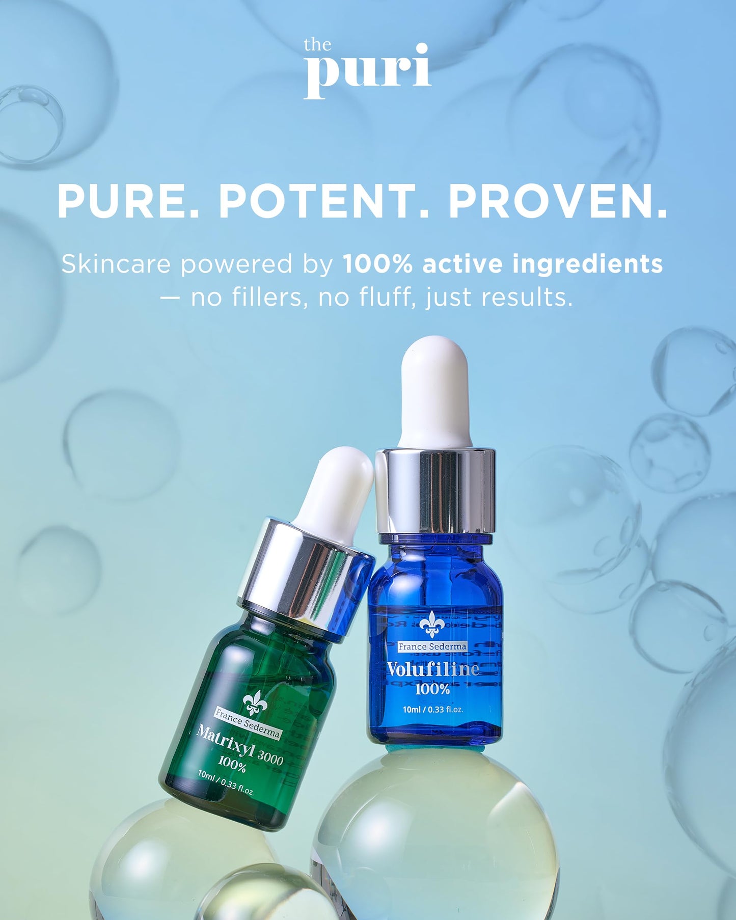THEPURI Matrixyl 3000 Peptide Serum [2-Pack Value] (10ml x 2) – Sederma France Firming Ampoule, DIY Mix-In Booster, Pure Peptide Complex Anti-Aging, Collagen Boosting Wrinkle Treatment