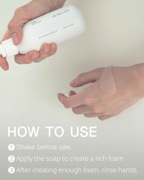 FIT YOUR SKIN Perfumed Hand Clay Soap #Petal Lily - Exfoliating & Moisturizing Hand Scrub Gel to Bubble Wash - Clay Pearlite & Mineral - Gentle & Long Lasting Fragrance - 1.7 fl.oz