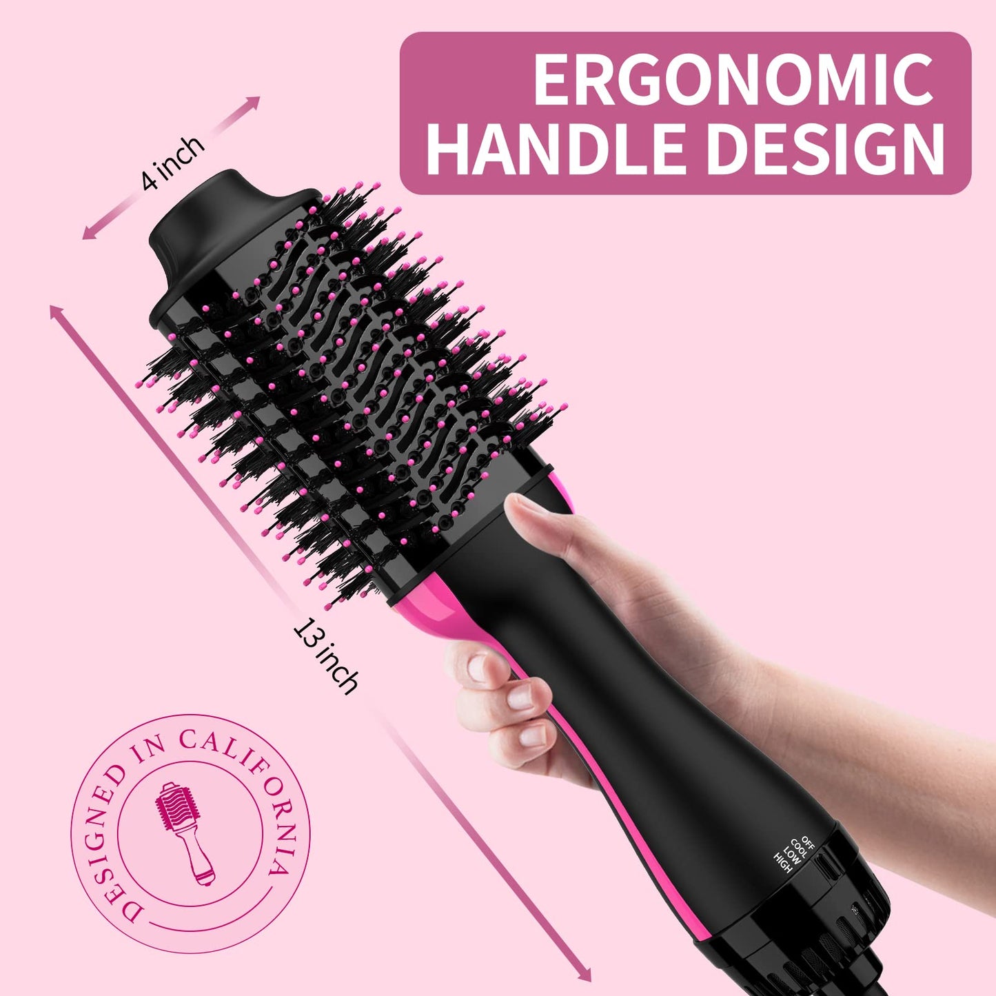 Umeely Hair Dryer Brush Blow Dryer in One, Upgraded 4 in 1 Hair Dryer and Styler Volumizer with Negative Ion Anti-frizz Ceramic Titanium Barrel Hot Air Hair Straightener Brush