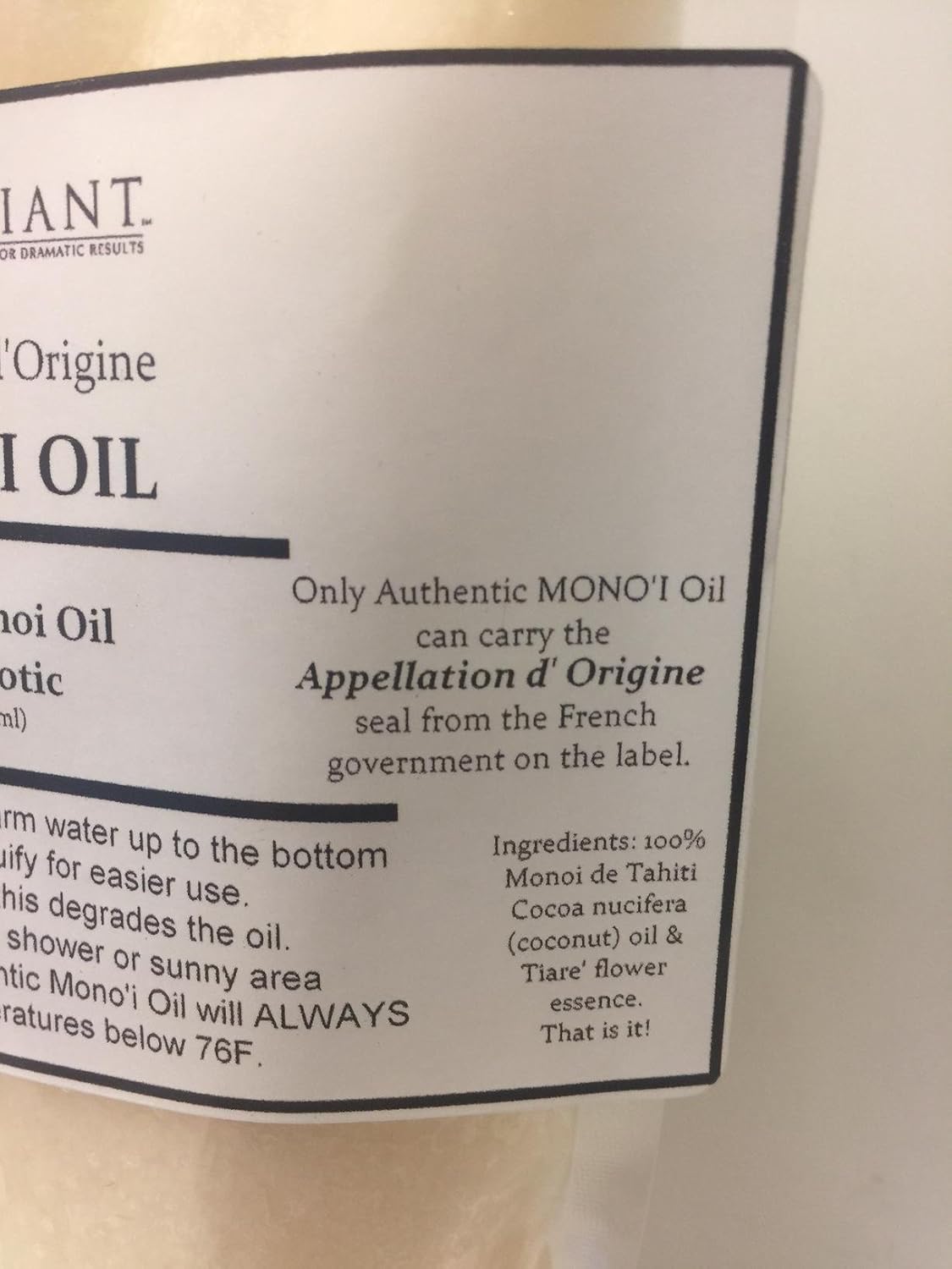 Monoi De Tahiti Oil - 100% Natural Moisturizing Oil for Skin & Hair | 8 oz