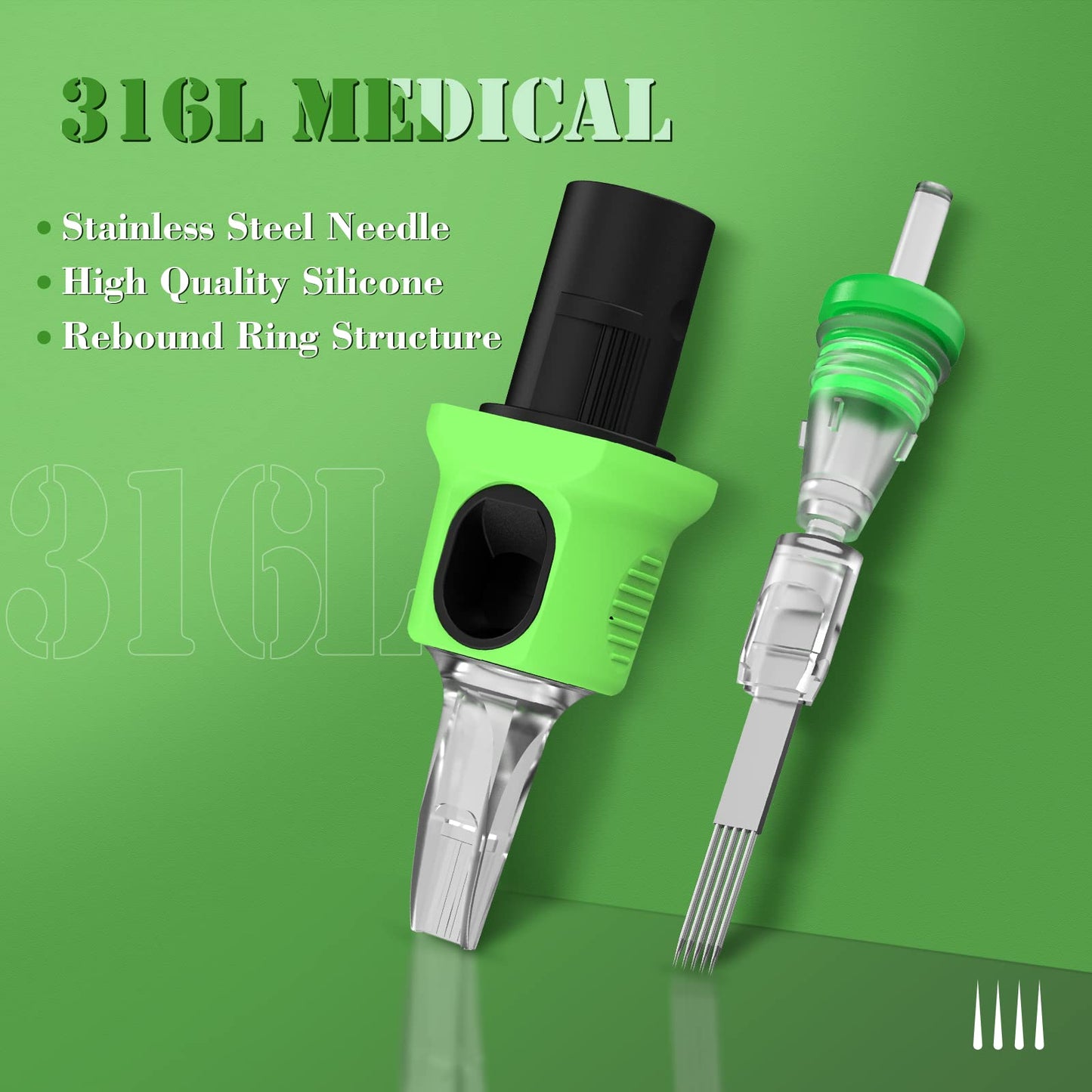 INKin Tattoo Cartridge Needles Assorted 80Pcs #12 Mixed 5RM 7RM 9RM 11RM 13RM Standard Round/Curved Magnum Tattoo Needle Cartridges with Soft Silicone Design for Tattoo Pen Machine