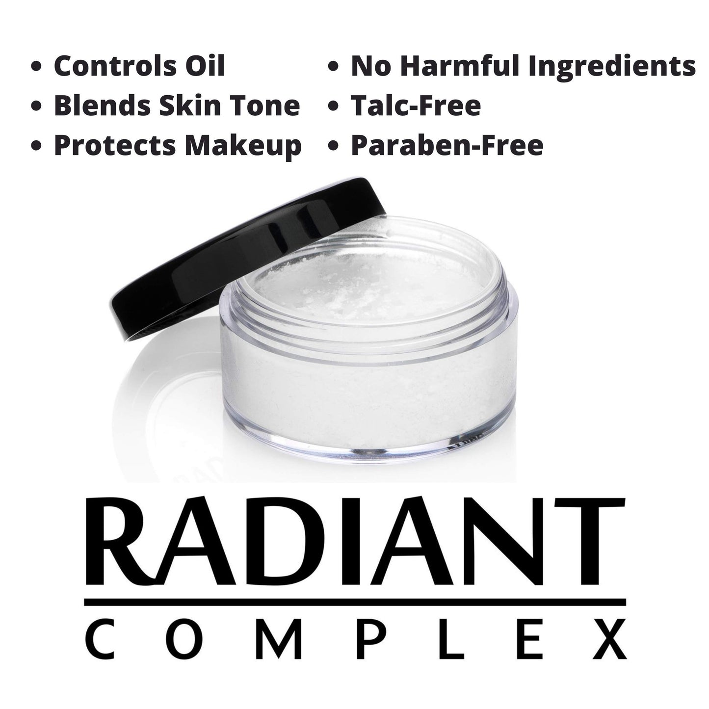 Radiant Complex Translucent Finishing Powder Applies over Primer and Makeup to Protect Your Palette, Control Oil and Preserve Your Contour or Preferred Professional Styling (1 - Pack)