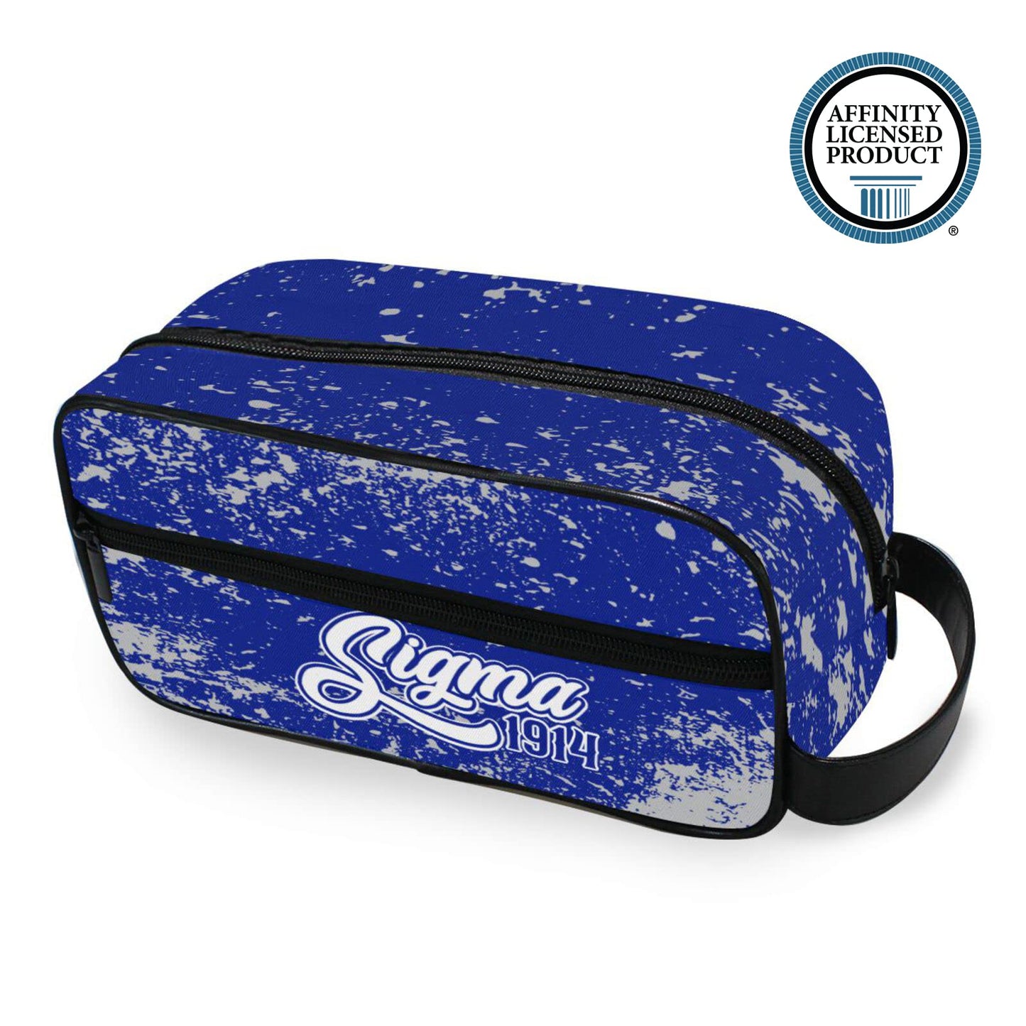 BBGreek Phi Beta Sigma Fraternity Paraphernalia - Official Vendor - Travel Toiletry Bag - Dopp Kit - Blue Phi