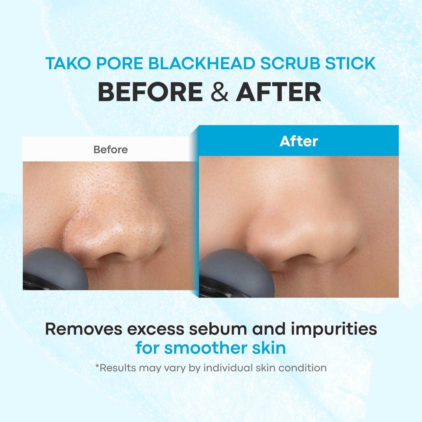 TONYMOLY Tako Pore Blackhead Scrub Stick Duo Set – Deep Pore Charcoal Exfoliator for Nose & T-Zone, Solid Stick with Marine Extracts, Tea Tree Oil & Cellulose Beads (2 Count)