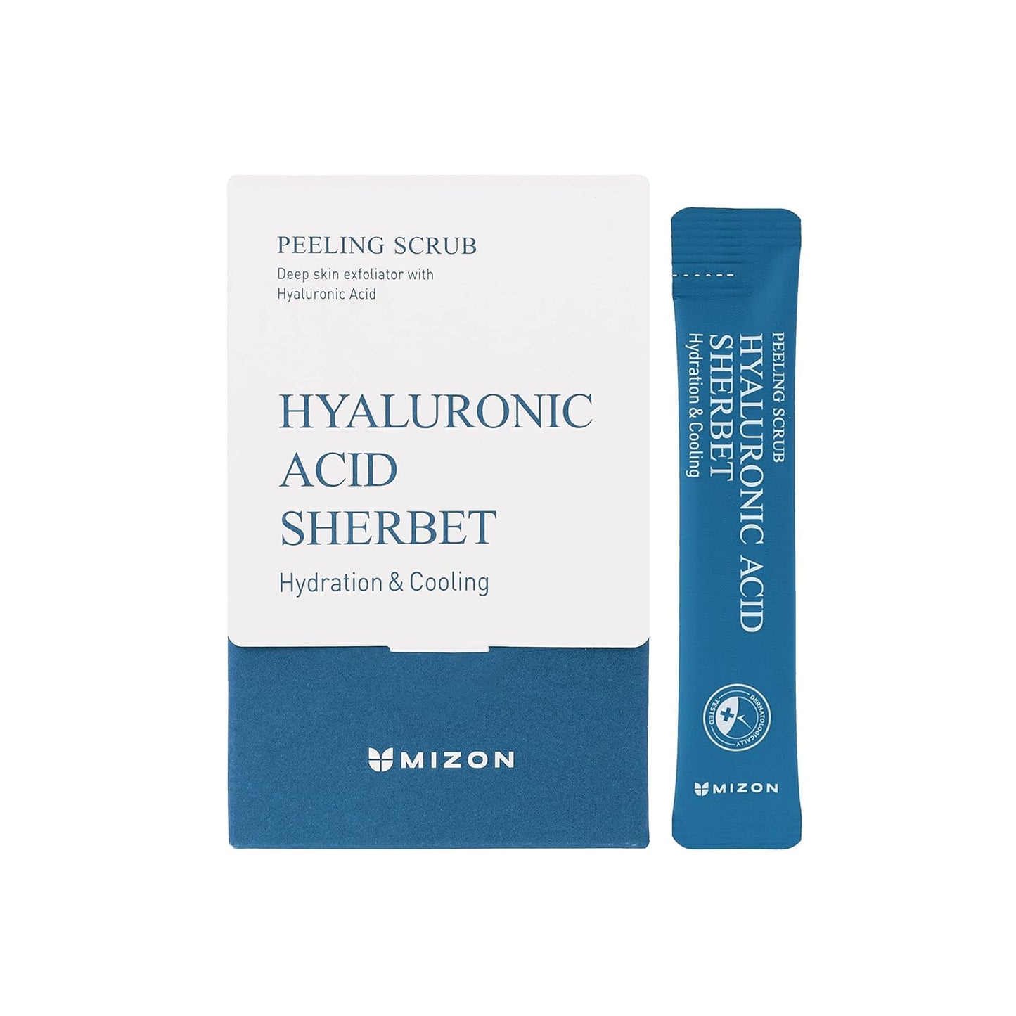 MIZON Peeling Scrub - Hyaluronic Acid & Baking Powder for Gentle Exfoliation | 40 Pouches (7oz)