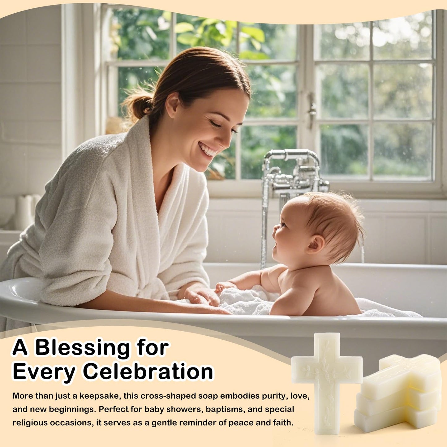 50 Pcs Baptism Favors Set Cross Soap for Girls and Boys,Baptism Party Favors for Guests,Christening Souvenirs for First Communion Favors,Recuerdos De Bautizo Para Niño Niña,Primera Comunion Recuerdos