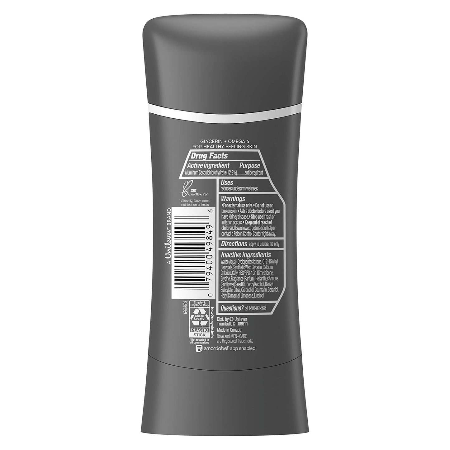 Dove Men + Care Antiperspirant Stick | 48-Hour Sweat Protection with Shea Butter - 2 Count, 2.6 oz