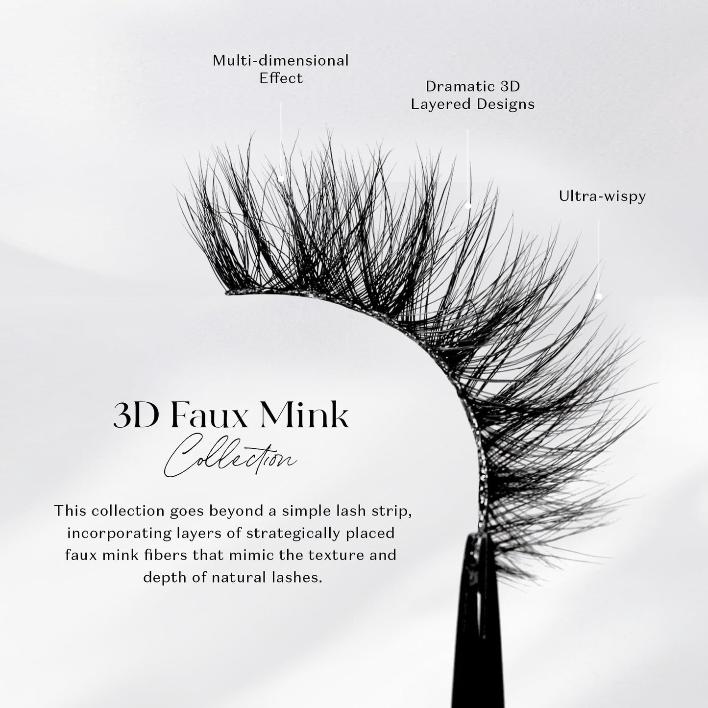 Lilly Lashes 3D Mykonos Faux Mink Strip Eyelashes, False Eyelashes Dramatic Look, Reusable False Lashes, Fake Lashes Pack, Lash Strips with Luxury Silk Like Fibers, No Lash Glue Included