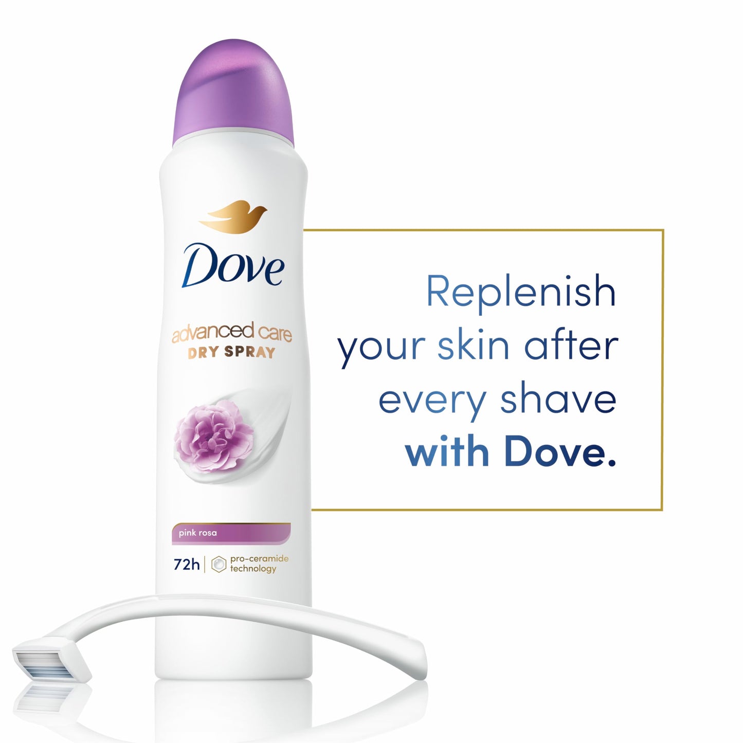 Dove Advanced Care Antiperspirant & Deodorant Spray Pink Rosa, 3 count, 72 hr Protection, 3.8 oz