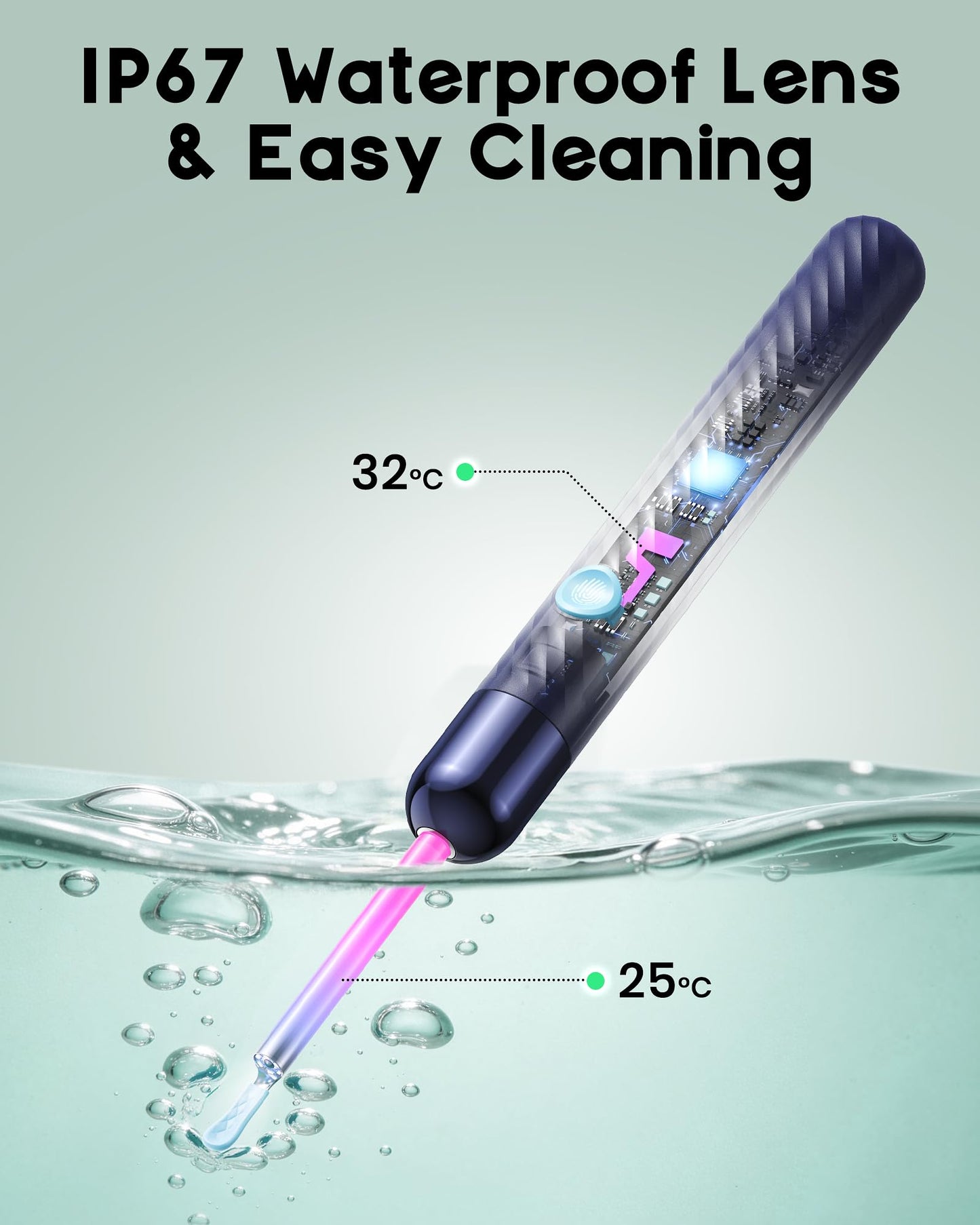 Ear Wax Removal - Earwax Remover Tool with Ear Set - Ear Canal Cleaner with 1080P Camera - FSA HSA Eligible - Ear Cleaning Kit with Ear Spoon - Ear Camera for iOS & Android (Navy Blue)
