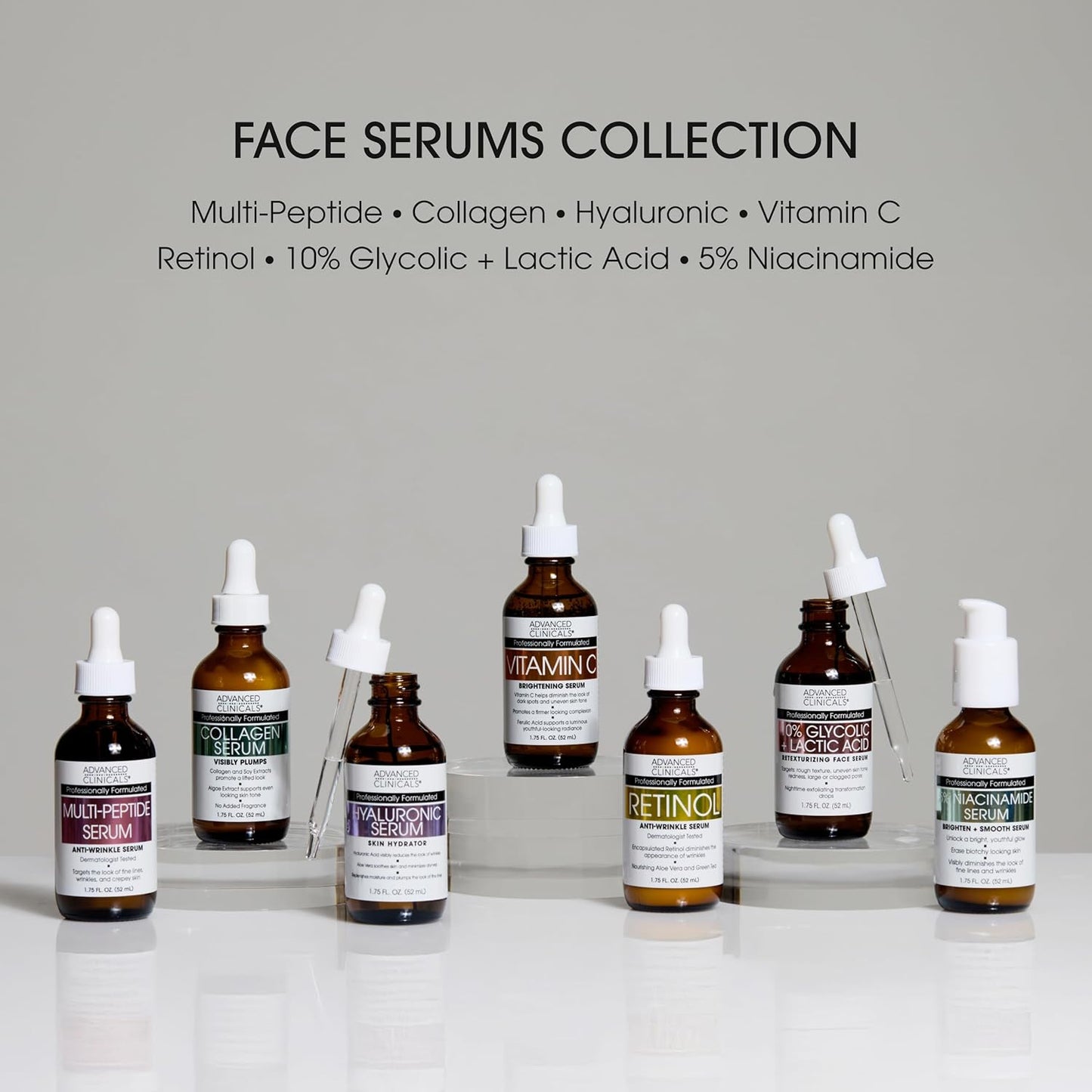 Retinol Serum for Face - Firming Collagen & Vitamin C Skincare Set | 1.75 Fl Oz, 3 Pieces