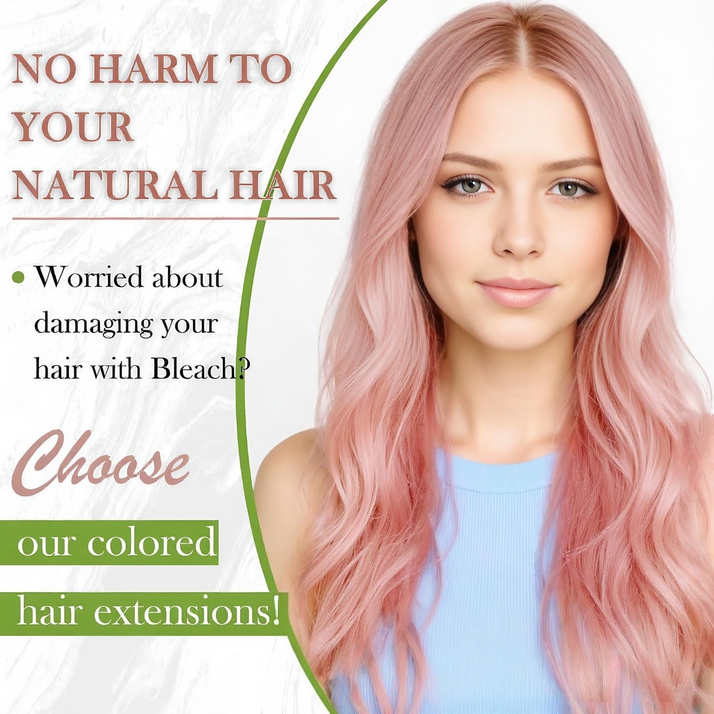 RUNATURE Pink Tape in Hair Extensions Human Hair 14 Inch 20g 10pcs