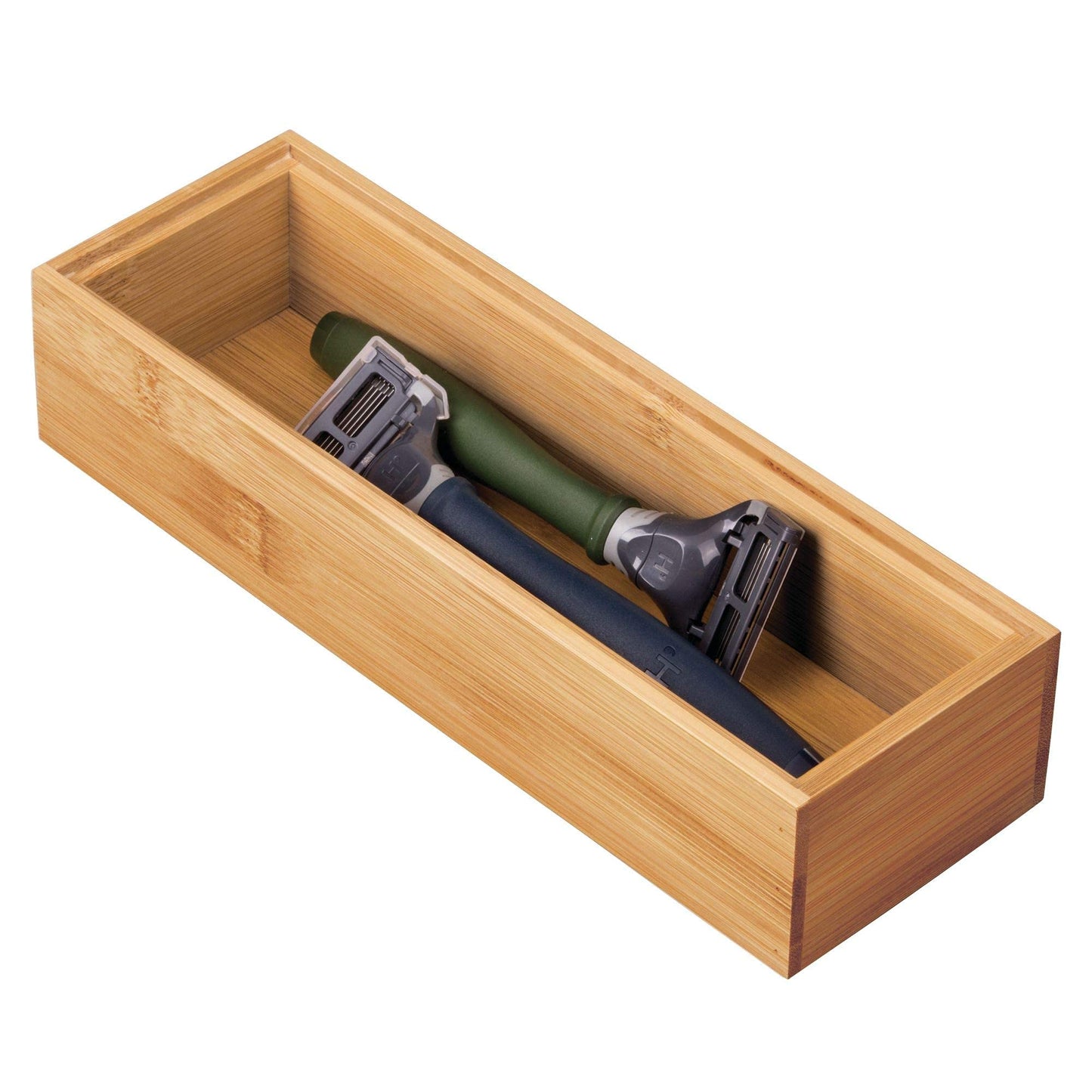 iDesign 41840 InterDesign Bamboo Stackable Box 3” x 9” x 2” Formbu Drawer Organizer - 3" x 9" x 2", 3" x 9"