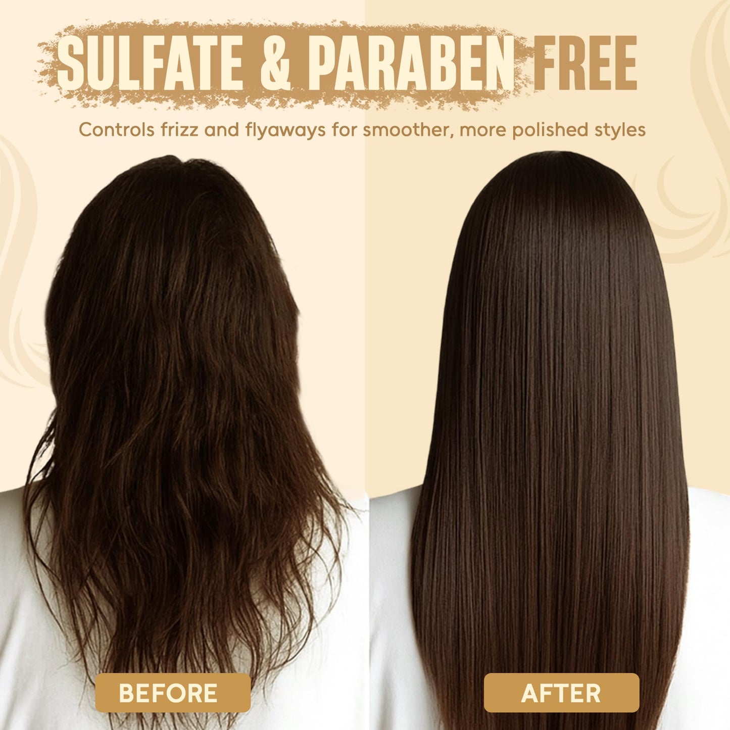 INFINA ESSENTIALS Keratin Shampoo and Conditioner Set | Frizz Control & Smoothing with Batana Oil & Bamboo Extract | Sulfate-Free | Men & Women | 16 fl oz Each