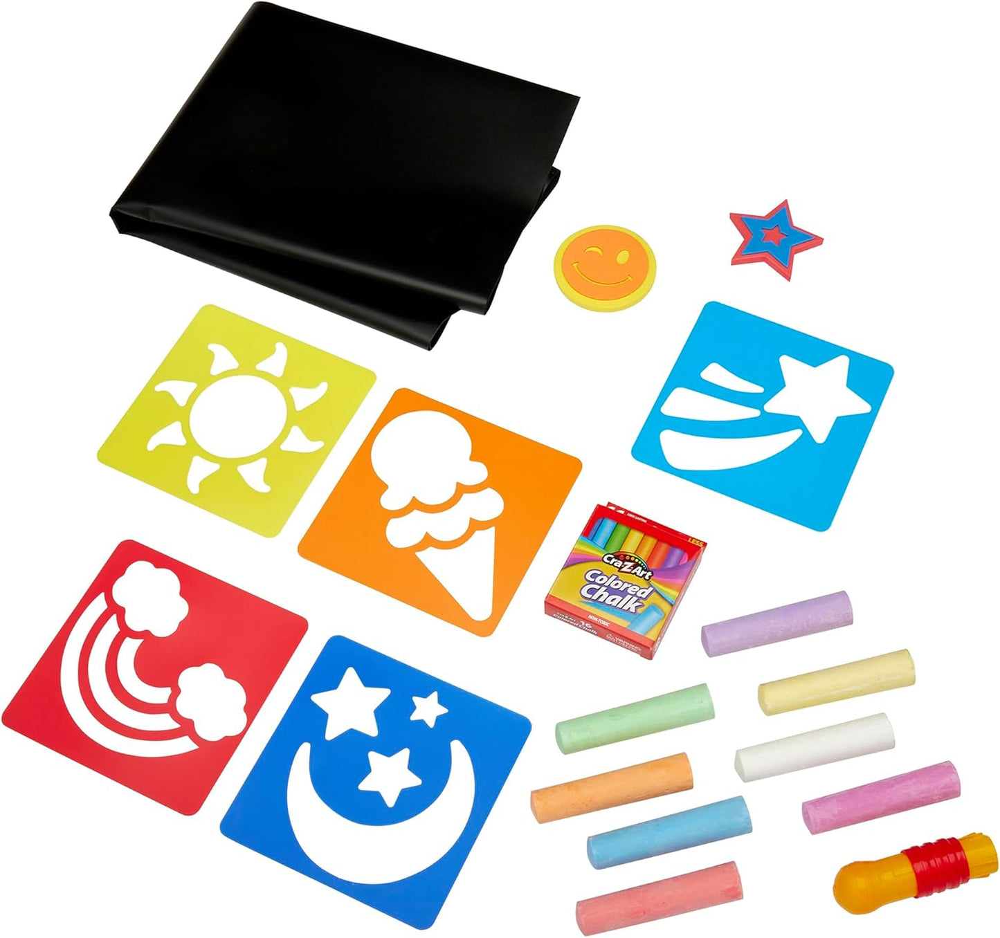 Indoor Outdoor Sidewalk Chalk Design Set - Vibrant Colors for Creative Fun