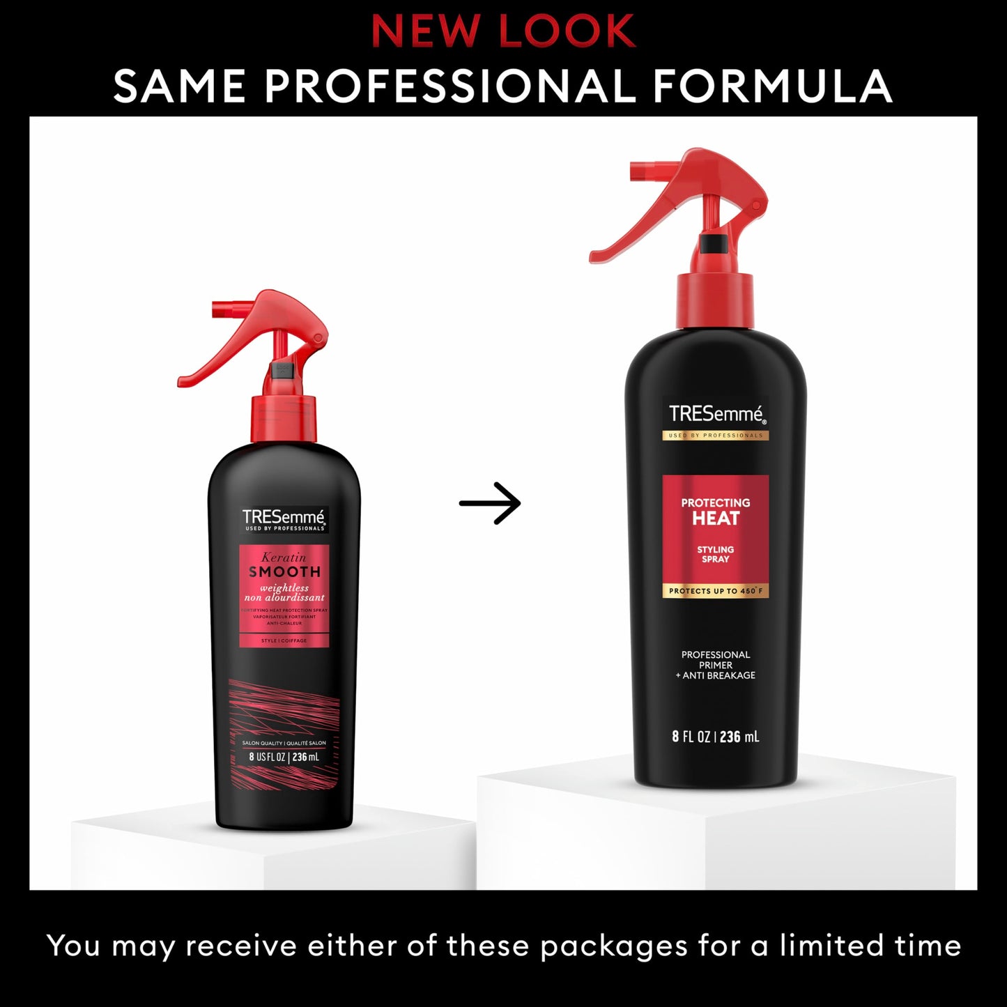 TRESemmé Styling Spray Pack of 6 Protecting Heat for Taming Frizz & Reducing Breakage, with Protection up to 450°, 8 Fl Oz