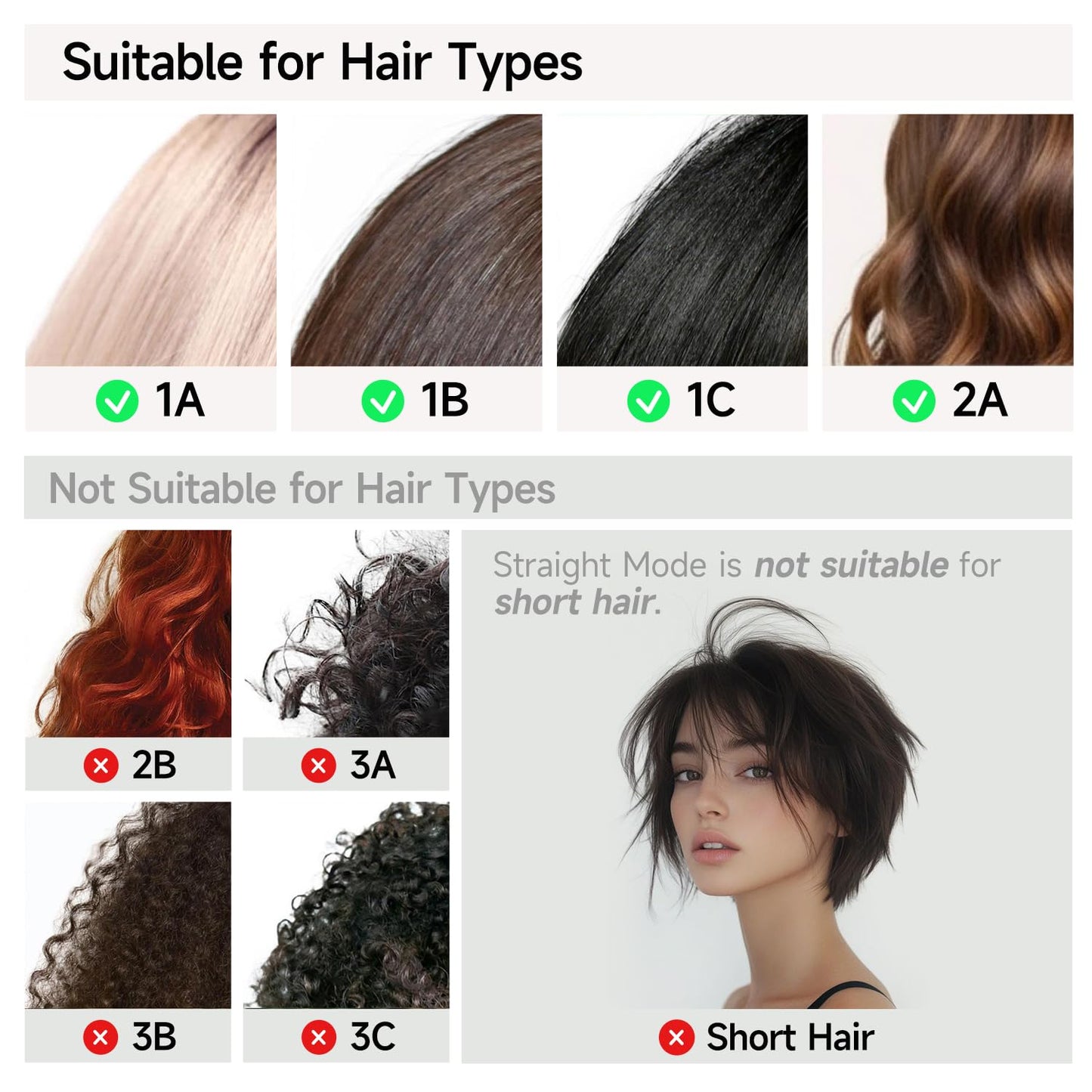JELLYFISH Hair Dryer and Air Straightener, Blow Dryer Brush Alternative for Long Hair, Clamp-Free Blowout Styler, Air Styling for Healthy Smooth Blowouts,Types 1A–2A