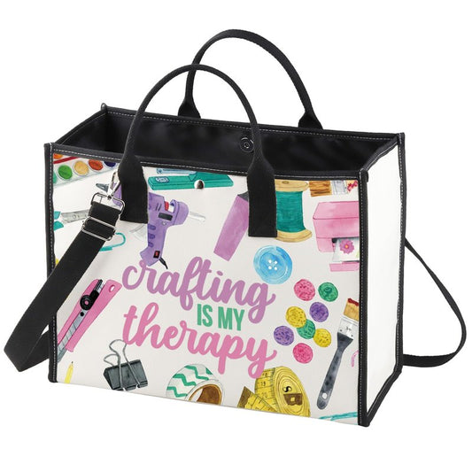WZMPA Crafting Survival Kit Crafter Gifts Crafting Is My Therap Scrapbooking Makeup Zipper Pouch Bag Crafting Merchandise (crafting therapy-TB)
