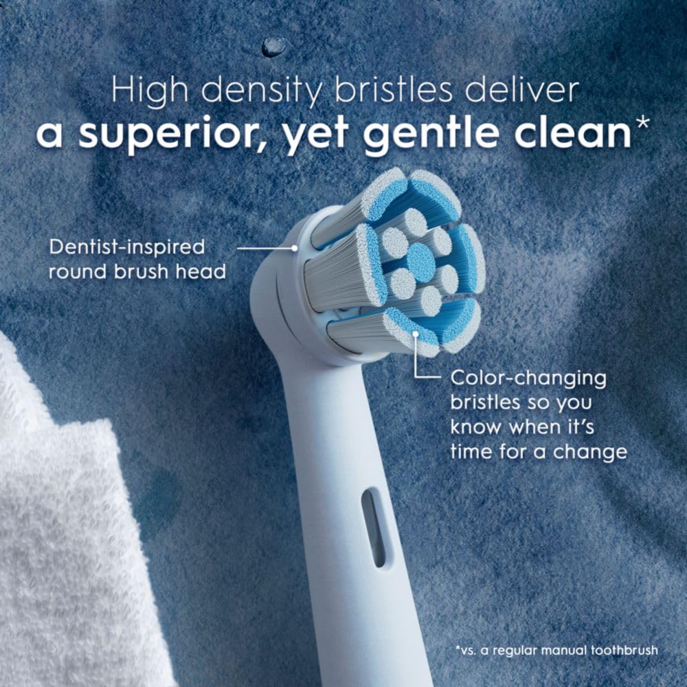 Oral-B iO Series Gentle Care Electric Toothbrush Replacement Brush Heads for an Oral-B Electric Toothbrush, 4 Count, White
