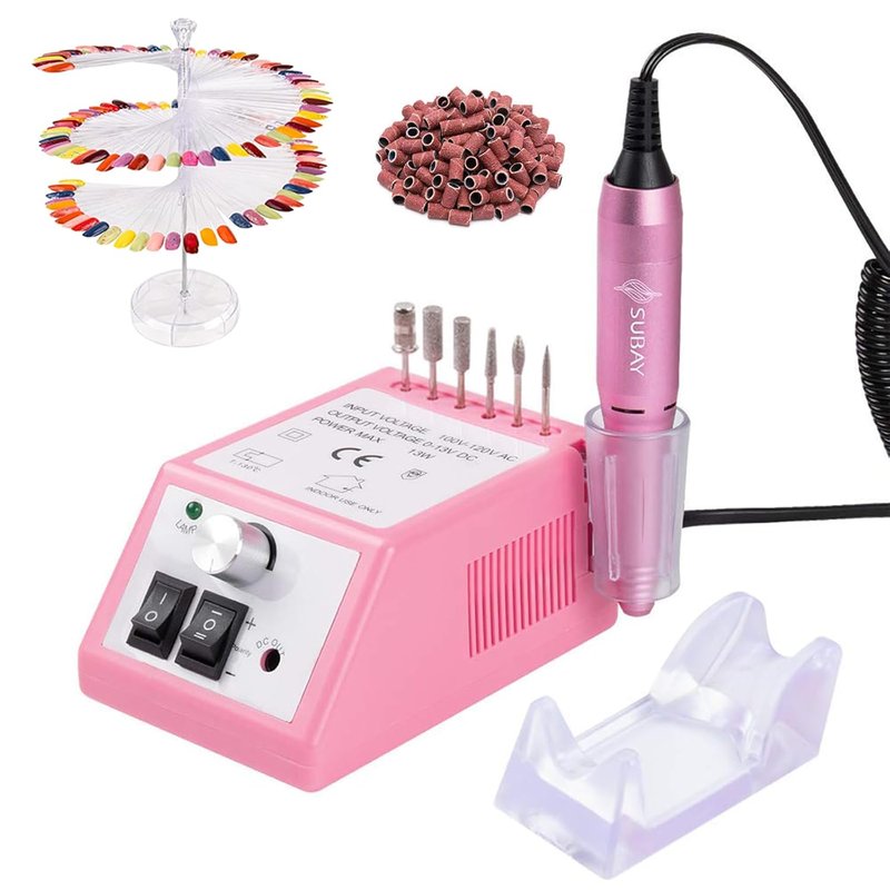 Professional Electric Nail Drill Machine - 120Pcs Clear Nail Color Swatches for Gel Polish | Finger & Toe Nail Care