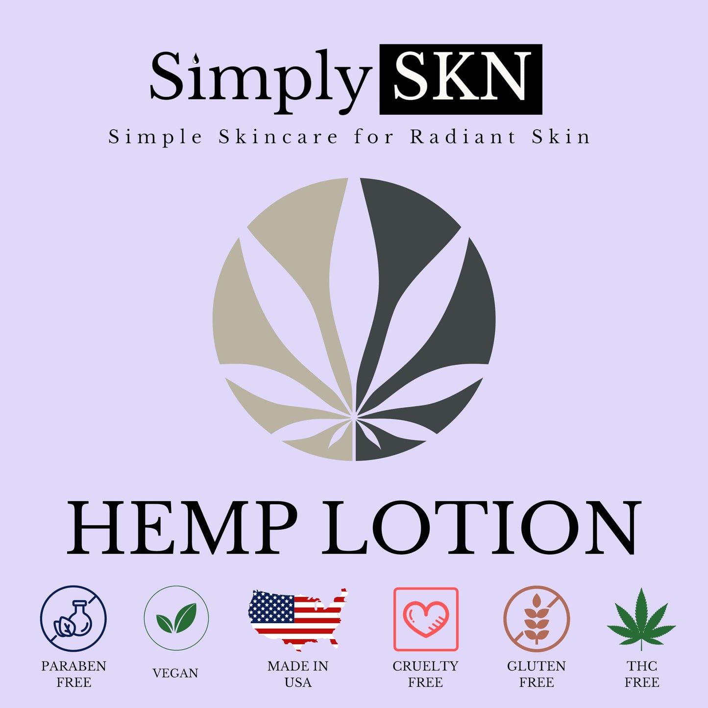 Simply SKN Lavender Hemp Daily Moisturizer - 17 fl. oz. - Made in USA