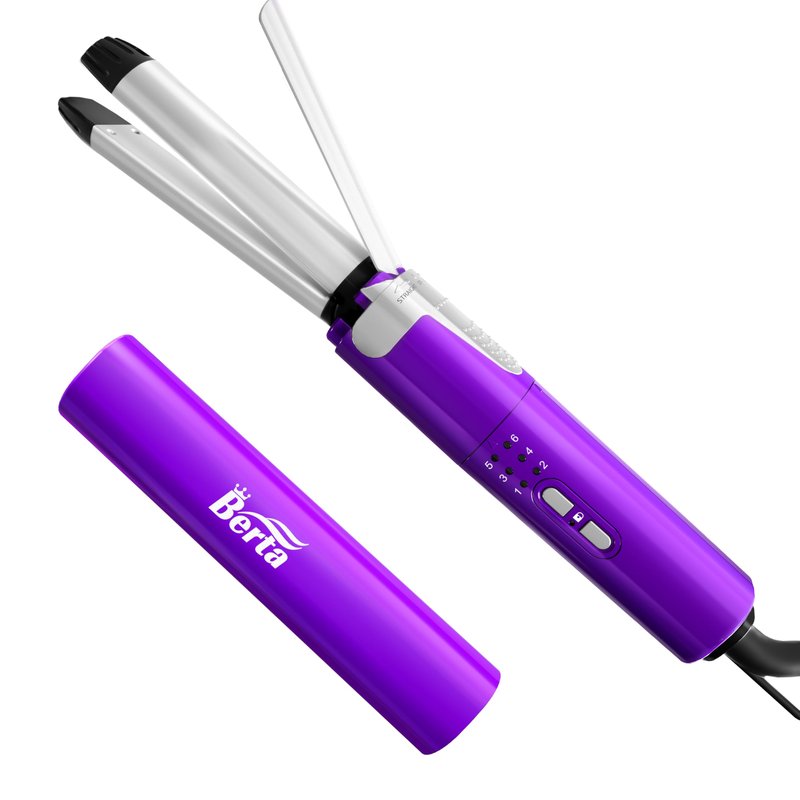 BERTA 2 in 1 Flat Iron Professional Hair Straightener & Curler Iron,Ceramic 1 Inch Curling Iron,Fast Heating Curling Wand Adjustable Temp for All Hair Types