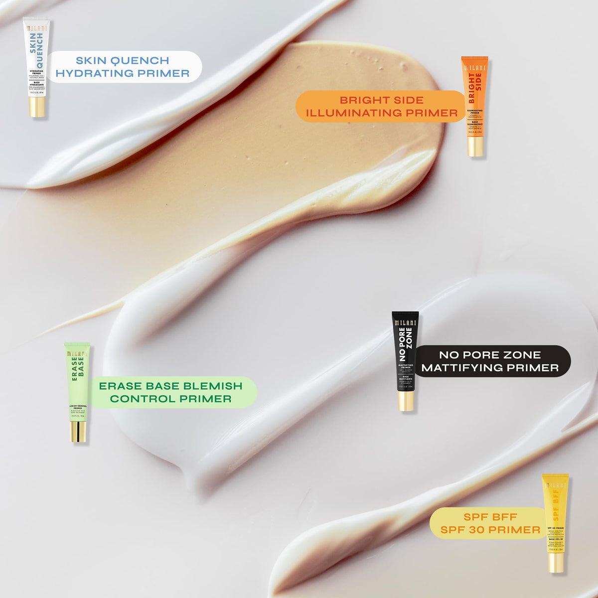 Milani Face Primer for Makeup - Bright Side Brightening & Illuminating Primer with Vitamin C, Squalane & Jojoba Oil, 1.0 Fl. Oz