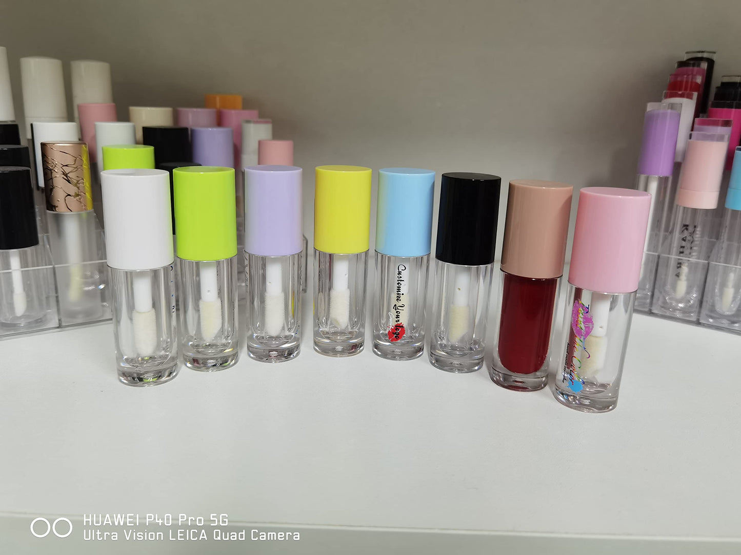 COSIDEA 30pcs White Empty 6ml 0.2oz Lip Gloss Tubes with Big Doe Foot Wand，Round Lipgloss Containers，Concealer Tube Cosmetic Packing Container Bulk Wholesale