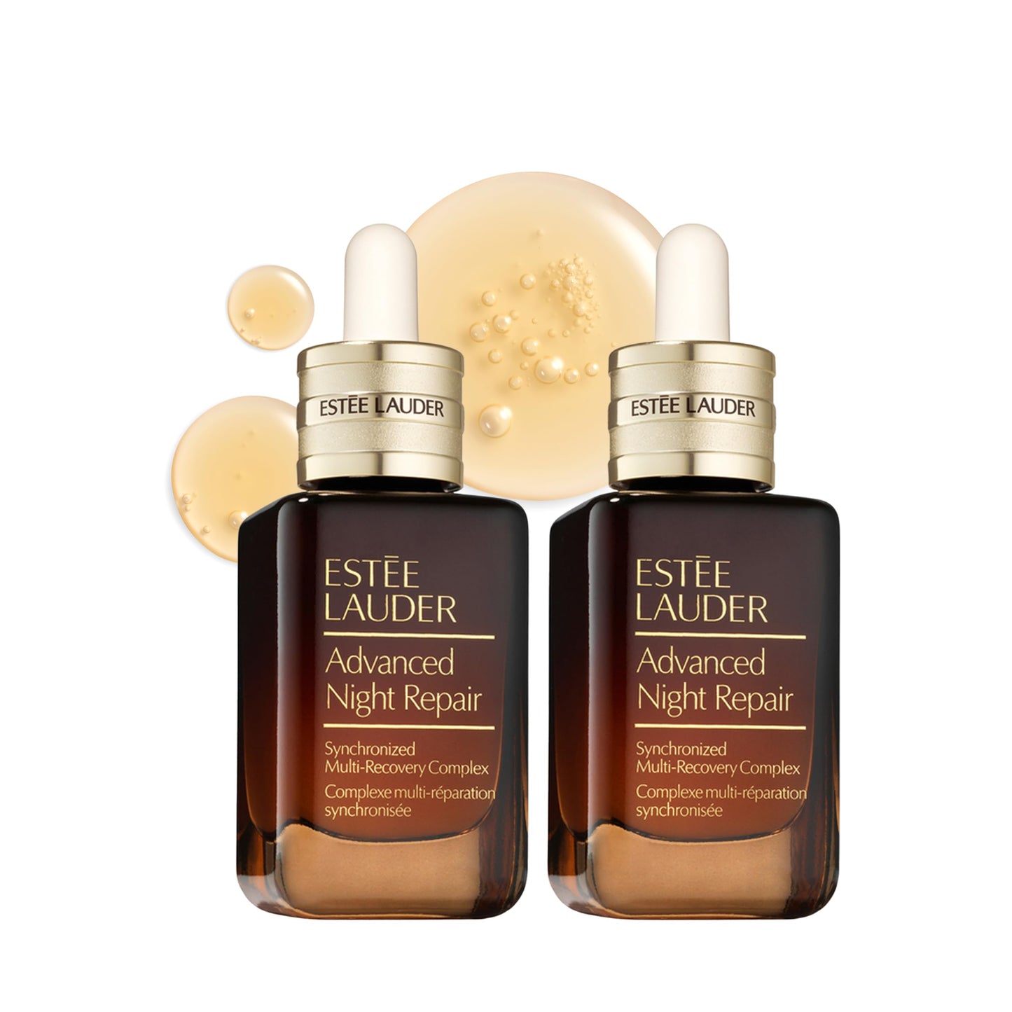 Estée Lauder Advanced Night Repair Duo Face Serum Synchronized Multi-Recovery Complex with Hyaluronic Acid & Peptides | Anti Aging & Hydrating Serum, 1.7 Fl Oz (Pack of 2)
