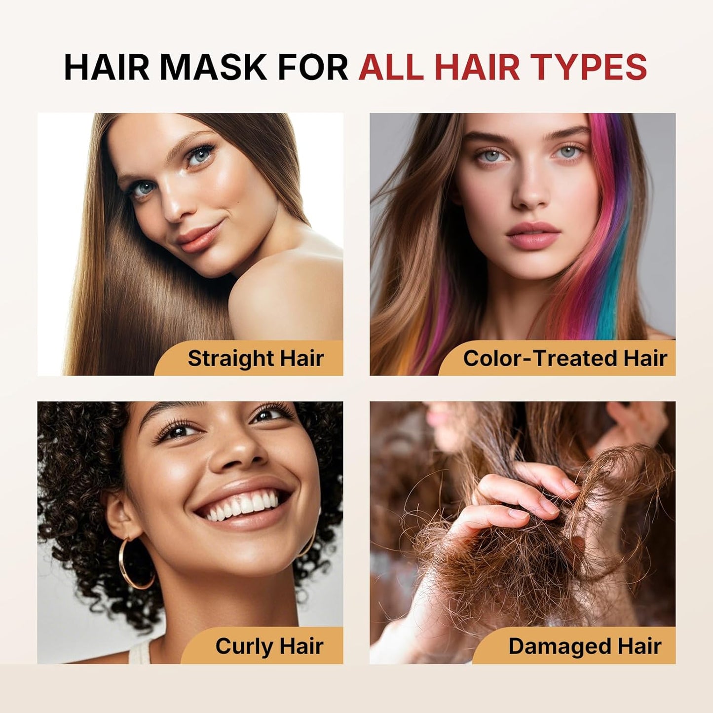 Collagen Hair Treatment - Deep Repair Conditioner with Argan Oil & Keratin | 16.9 Oz for All Hair Types