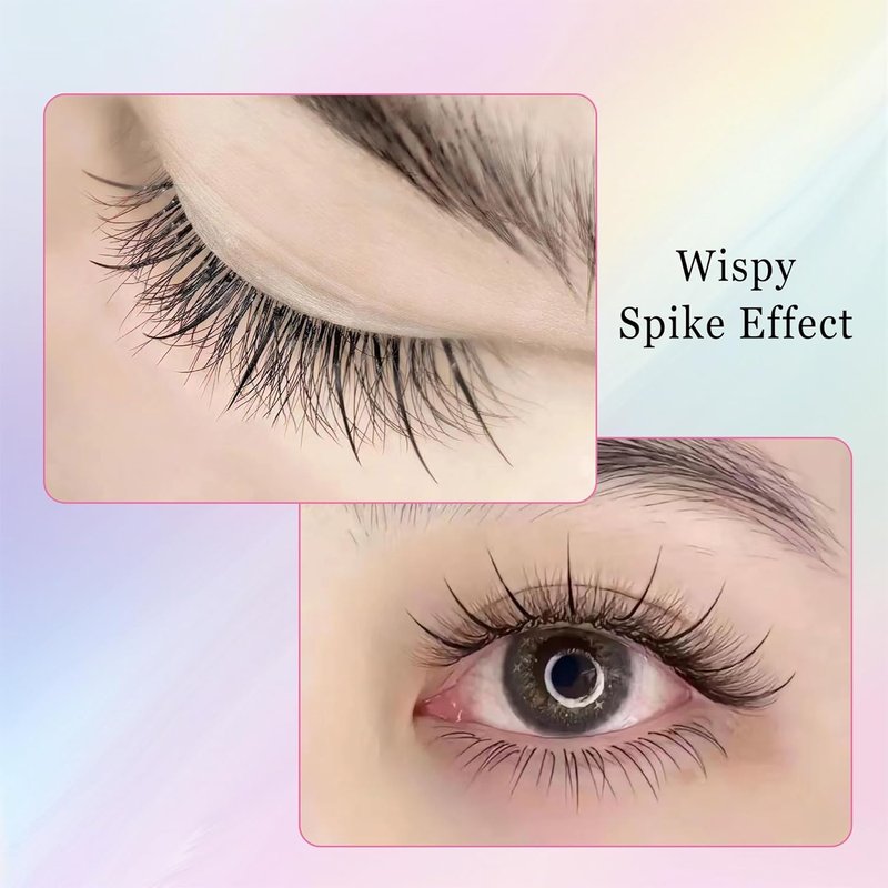Manga Lashes | Premade Spike Eyelash Extensions for Cosplay - C/D Curl, Thick Wet Look, Black Spike, 0.07-D-Mix 8-15mm