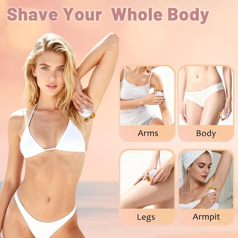 5-in-1 Electric Razor for Women - Waterproof Facial Hair Remover & Shaver | Rechargeable Travel Kit for Sensitive Skin
