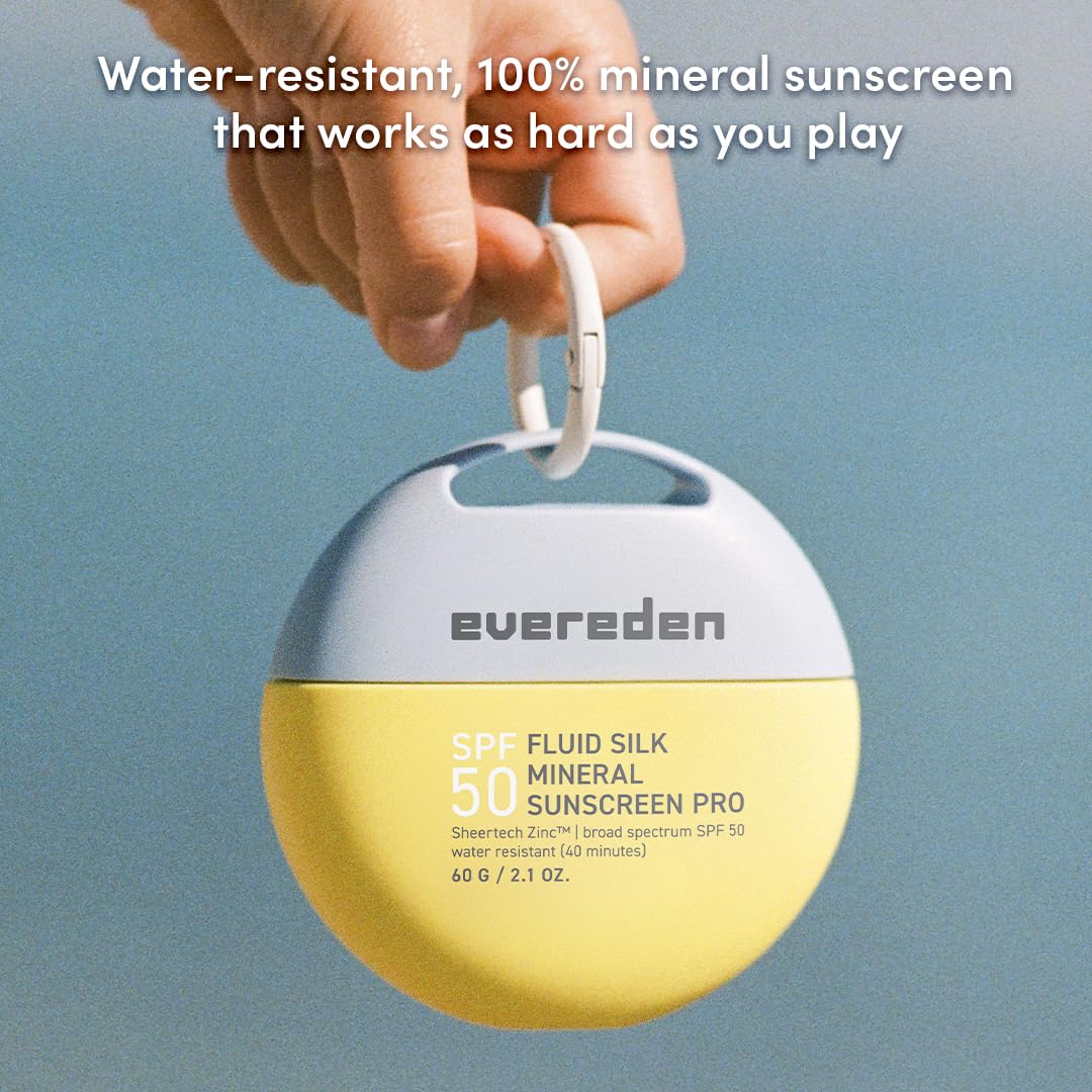 Evereden Kids SPF 50 | Fluid Silk Mineral Kids Sunscreen | Cooling Non-Nano UVA, UVB Protection | Fragrance Free & Quick Absorption | Water-Resistant for Up to 40 Mins | Beach Day Toddler Sunscreen