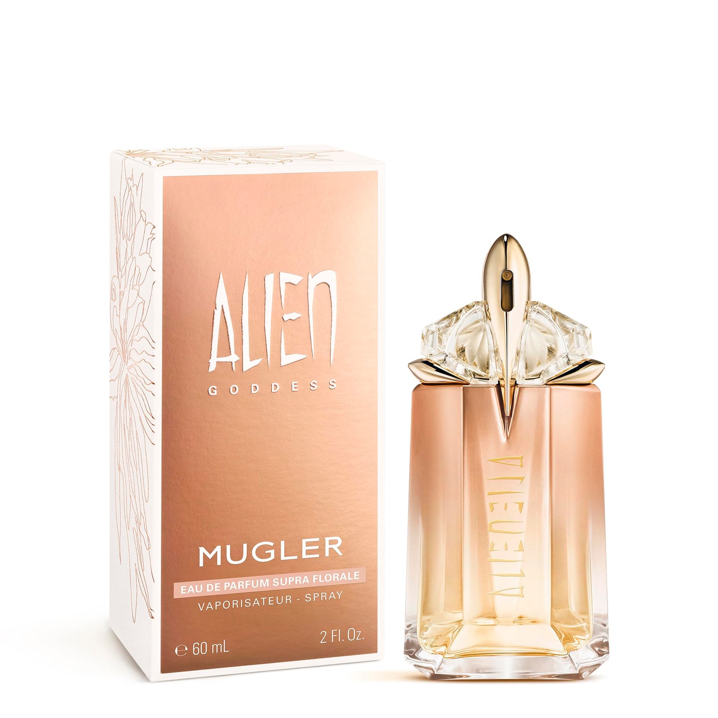 Mugler - Alien Goddess Supraflorale - Eau de Parfum - Floral Ambery Womens Perfume - With Cactus Flower, Jasmine & Everlasting Flower Accords - 2.0 Fl Oz
