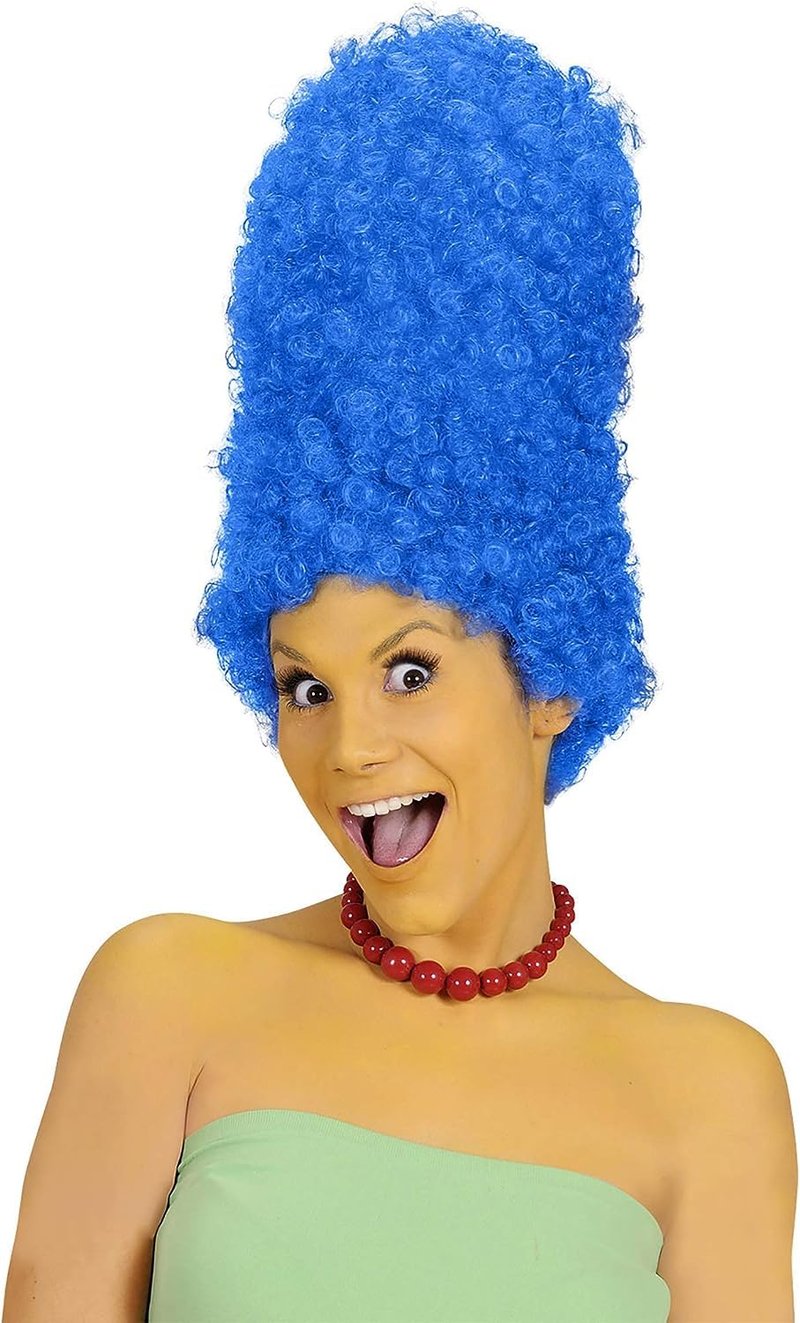 My Costume Wigs Cartoon Marg Simpson Blue Beehive, Dress UP, Halloween, Party One Size