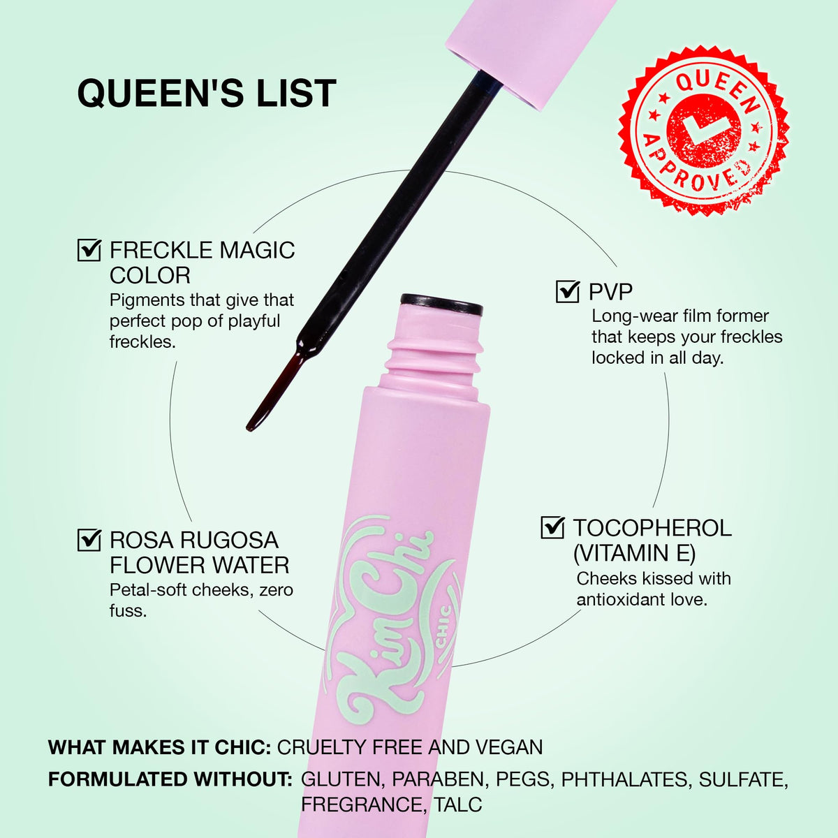KimChiChic Beauty Candy Girl Fake Freckle Pen, Natural-Looking and Fast-Drying Faux Freckles Face Makeup, Afternoon In The Flower Field Red-Brown Shade, 0.10 fl oz