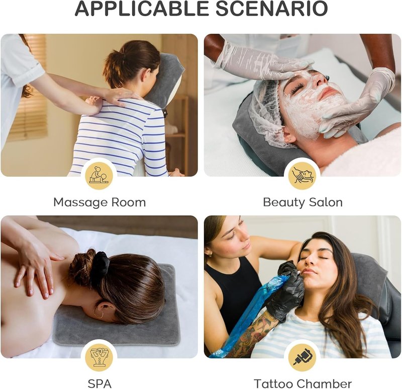 Microfiber Face Cradle Covers - Large, Soft & Reusable Non-Stick Massage Headrest Cover | Fits All Massage Tables & Chairs
