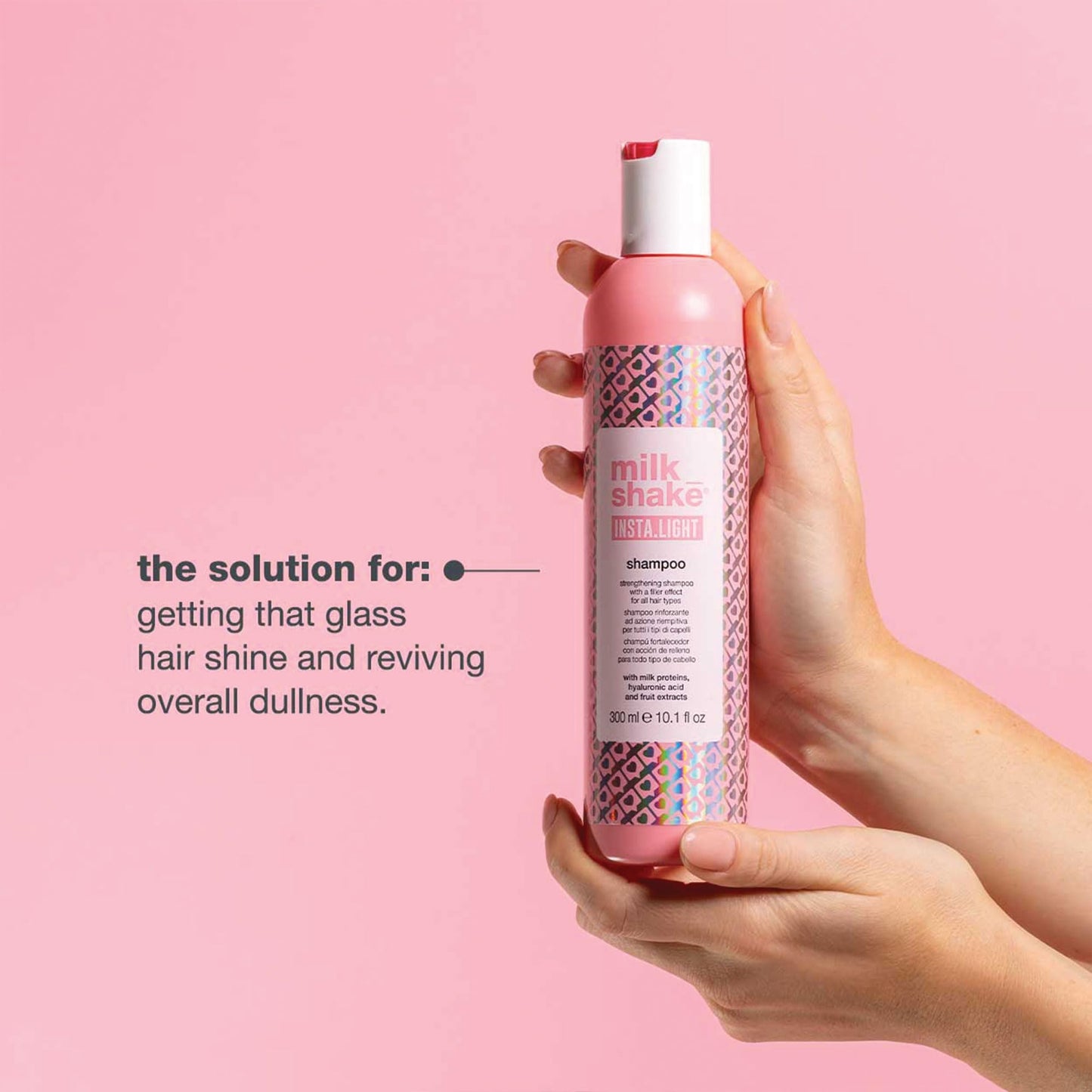 milk_shake Insta.Light Shampoo - Strengthening Shampoo with Filler Effect | Leaves Hair Soft and Shiny | 10.1 fl oz (300 ml)