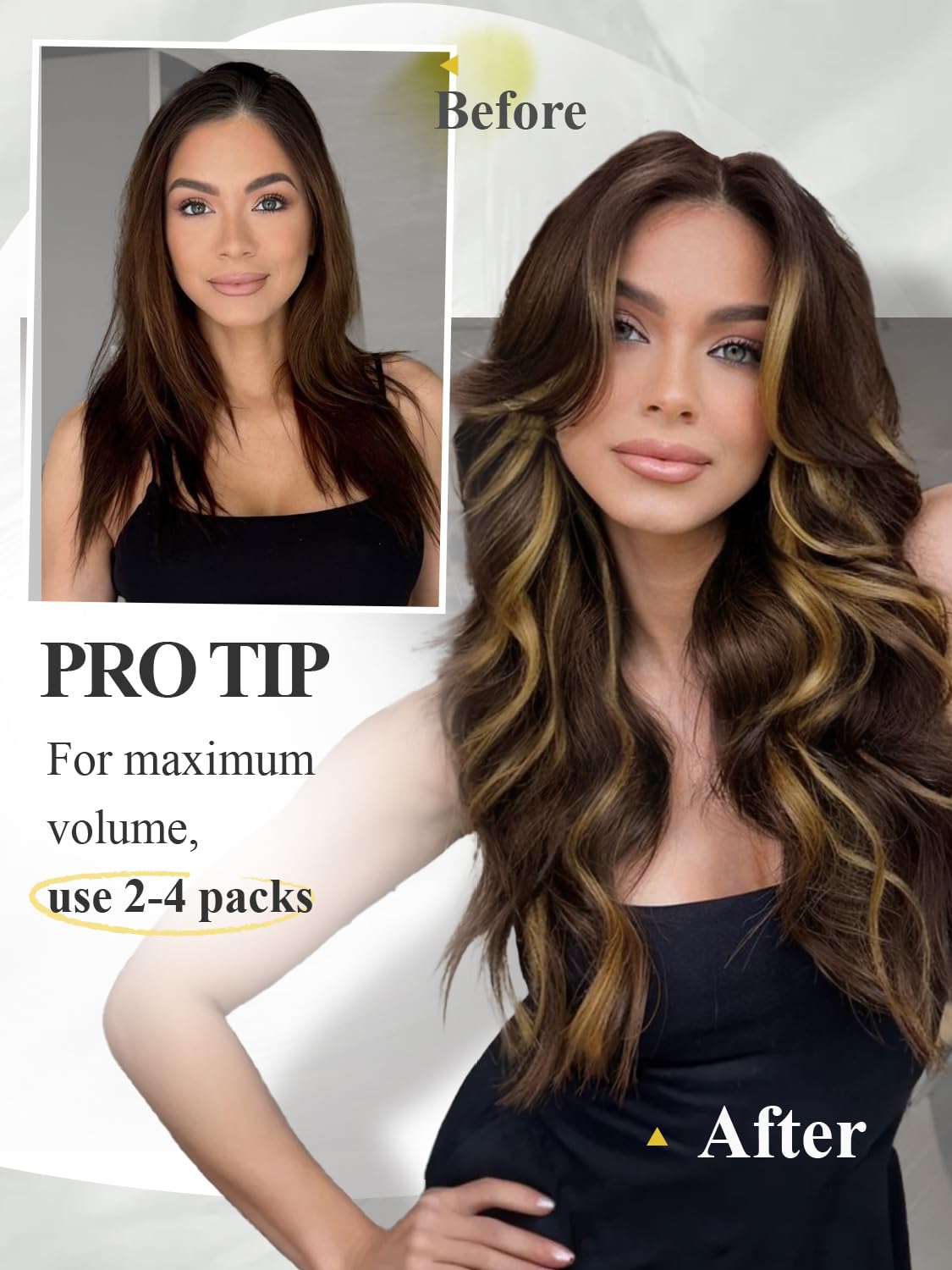 Human Hair Extensions Invisible PU Tape in Hair Extension T4/27 Highlight Honey Blonde Remy Human Hair Extensions with Beads Glueless Hair Extension for Women (30g 4Pcs,12 Inch)