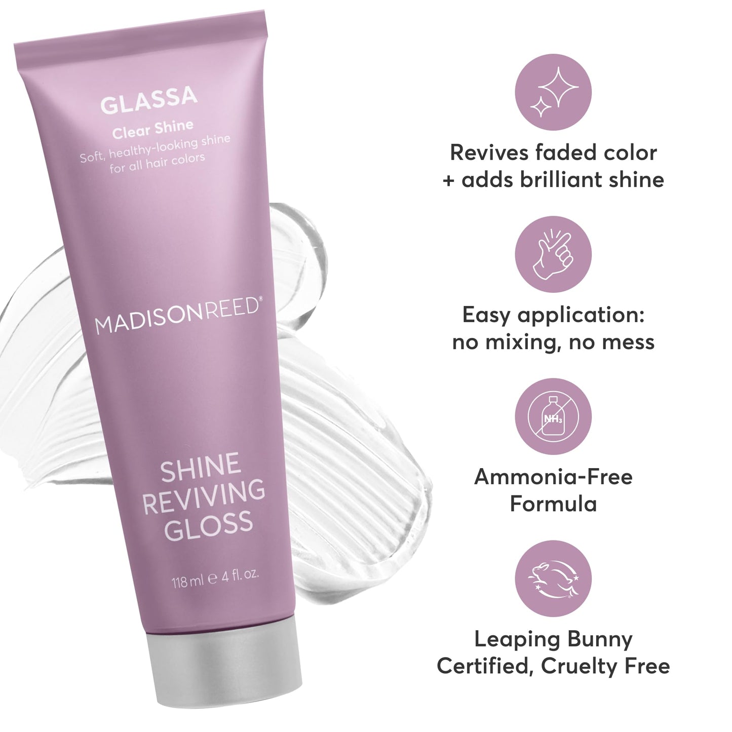 Madison Reed Color Reviving Gloss – Glassa Clear, Colorless Hair Gloss, Boosts Shine & Smooths Hair, Enhances Color & Softness, With Keratin & Argan Oil, 4 Fl Oz