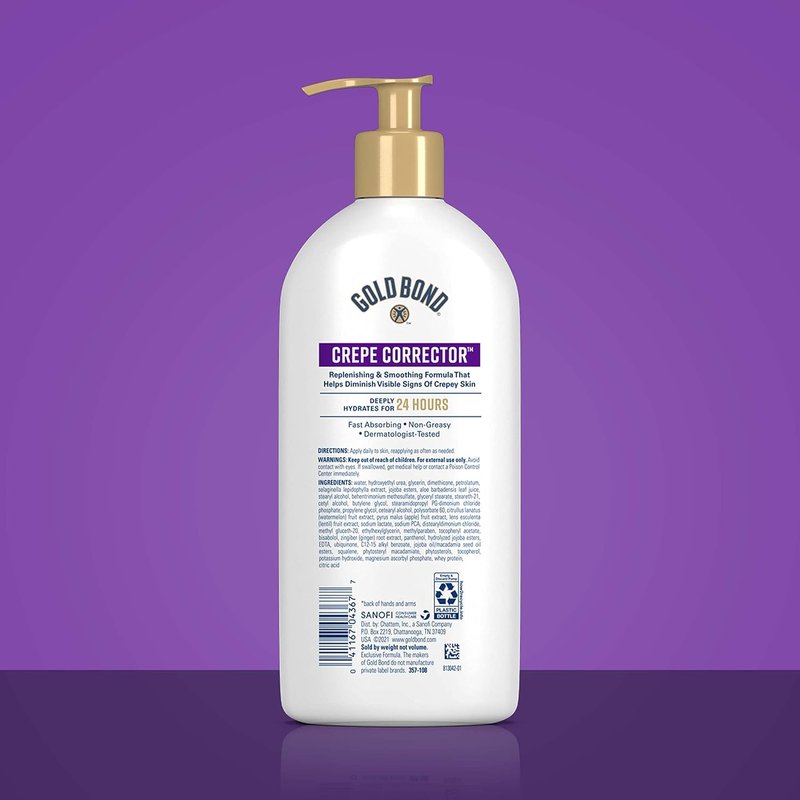 Gold Bond Age Renew Crepe Corrector Body Lotion - Smoothing Formula for Firm Skin | 14 oz & Retinol Overnight Lotion with Peptide Complex | 13 oz