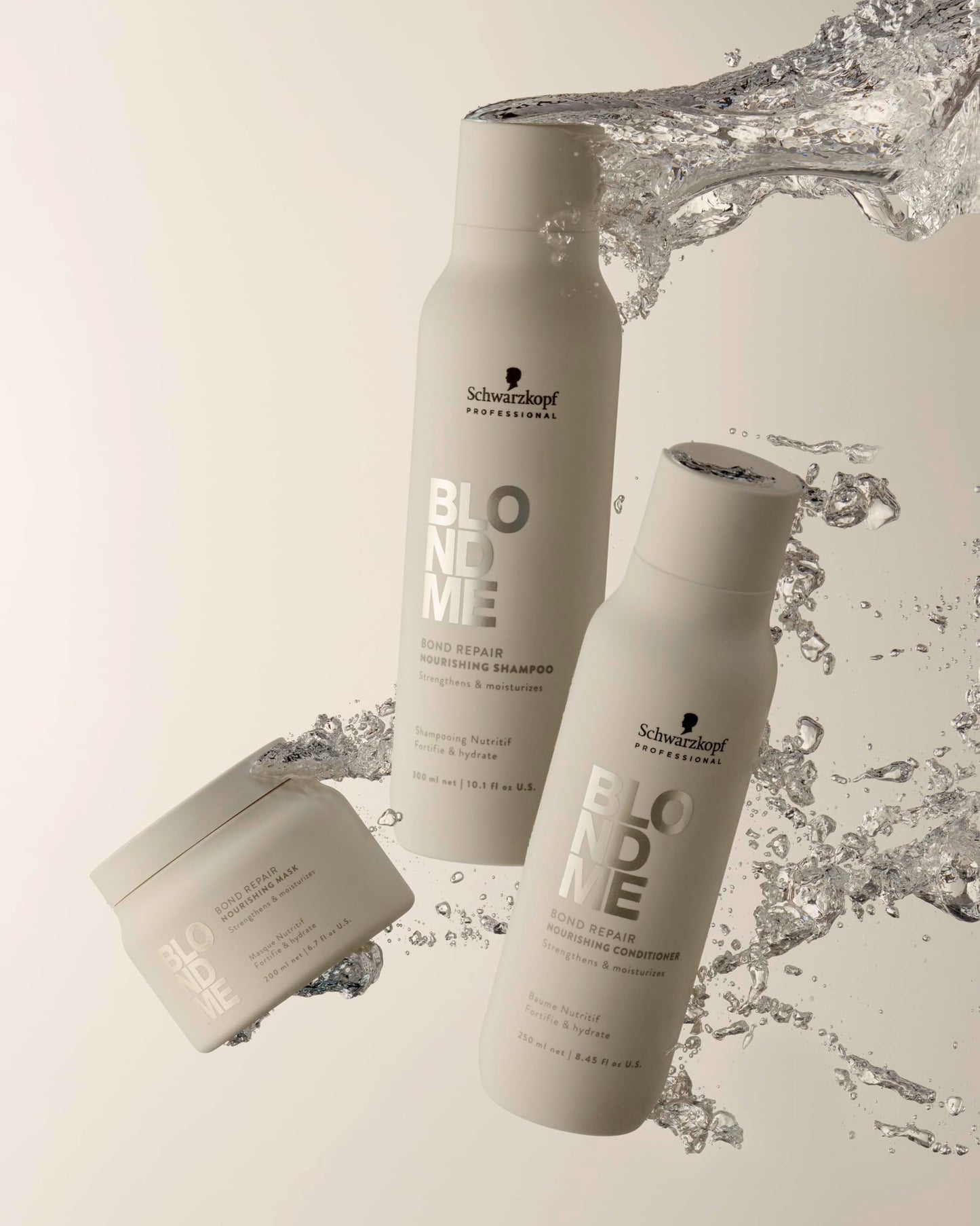 BlondMe Bond Repair Nourishing Shampoo for Blonde Hair, 10.1 Fl Oz | Adds Moisture and Softness | Strengthens, Repairs, & Prevents Breakage |For Blonde, Lightened, & Grey Hair
